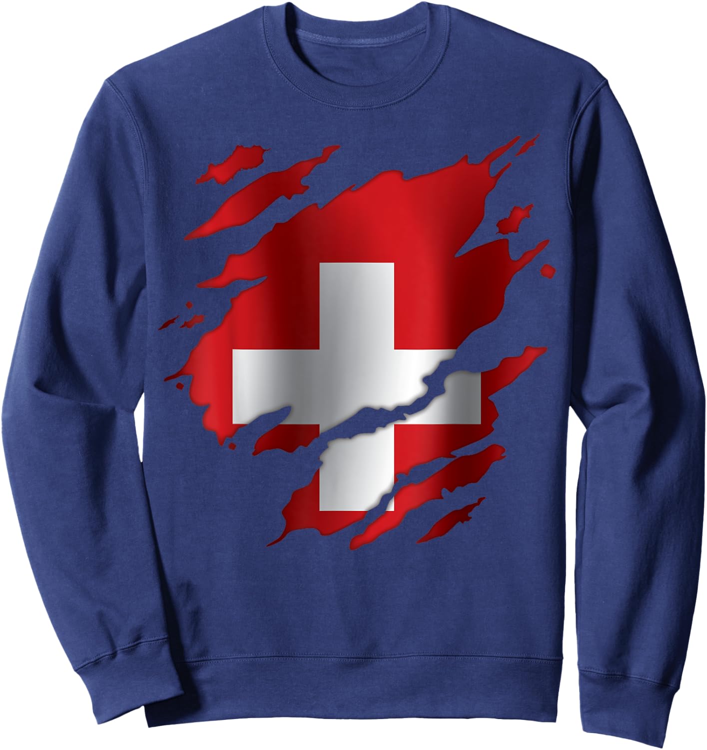 Switzerland Swiss Flag Heritage Sweatshirt - Sweatshirt | Navy