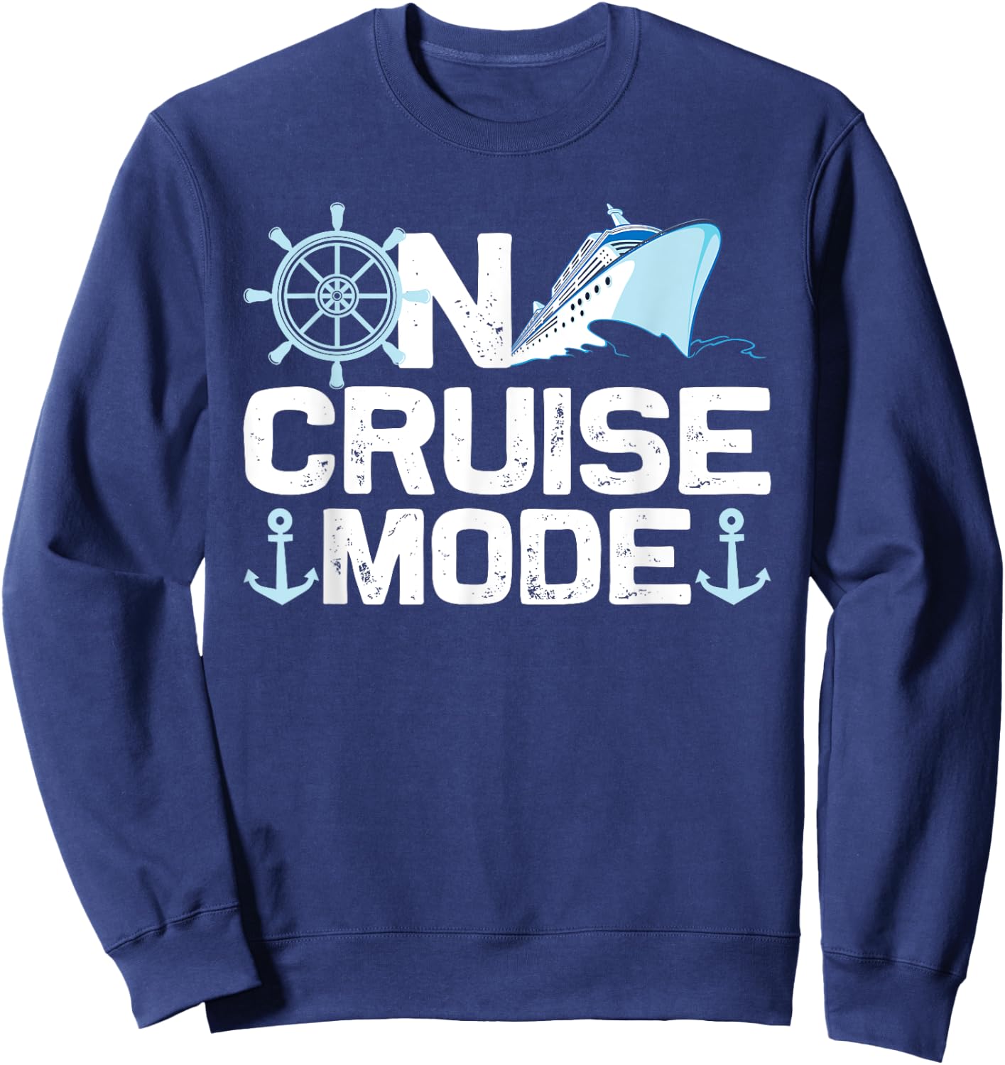 Cool Cruising Women Vacay Mode Cruise Vacation Trip Sweatshirt - Sweatshirt | Navy