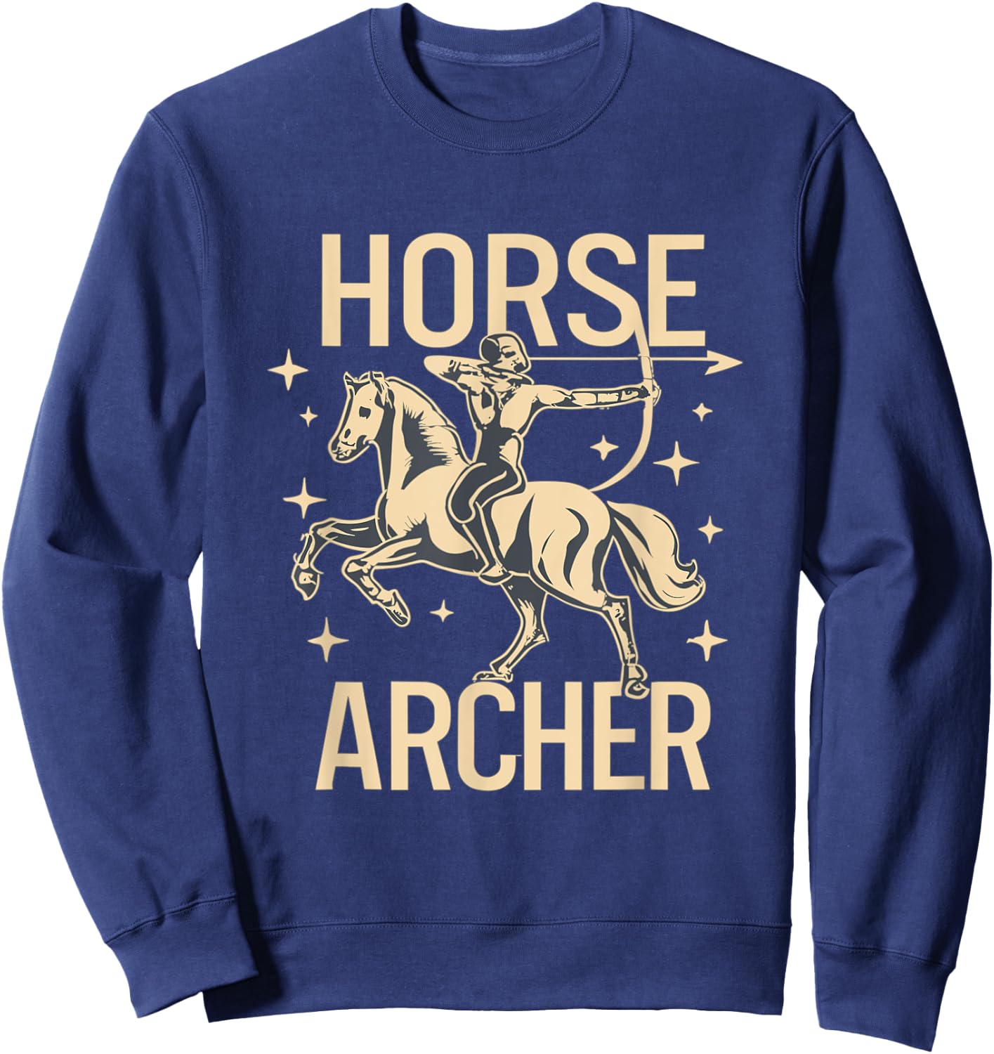 Horse Lover Retro Bow Mounted Archery Horse Archer Sweatshirt - Sweatshirt | Navy