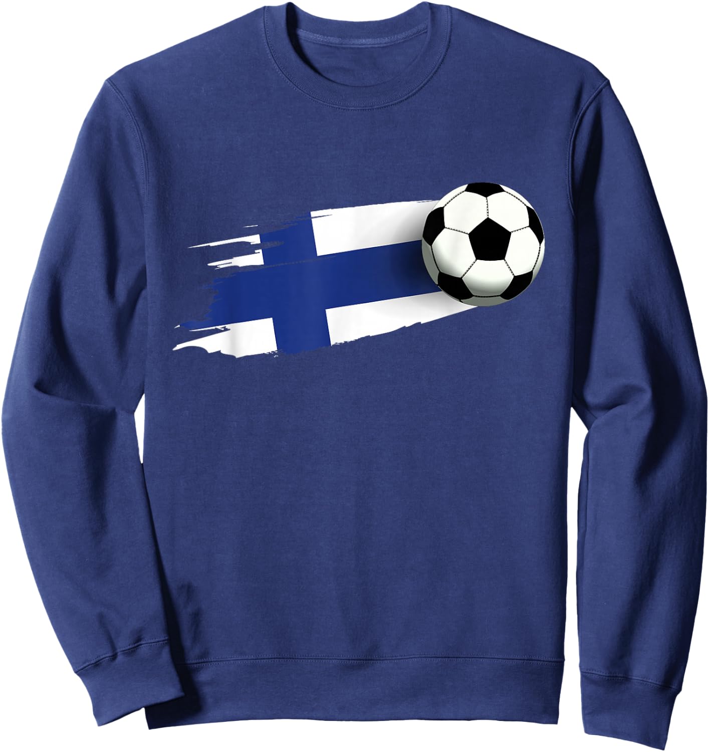 Finland Flag Jersey Finnish Soccer Team Finnish Sweatshirt - Sweatshirt | Navy