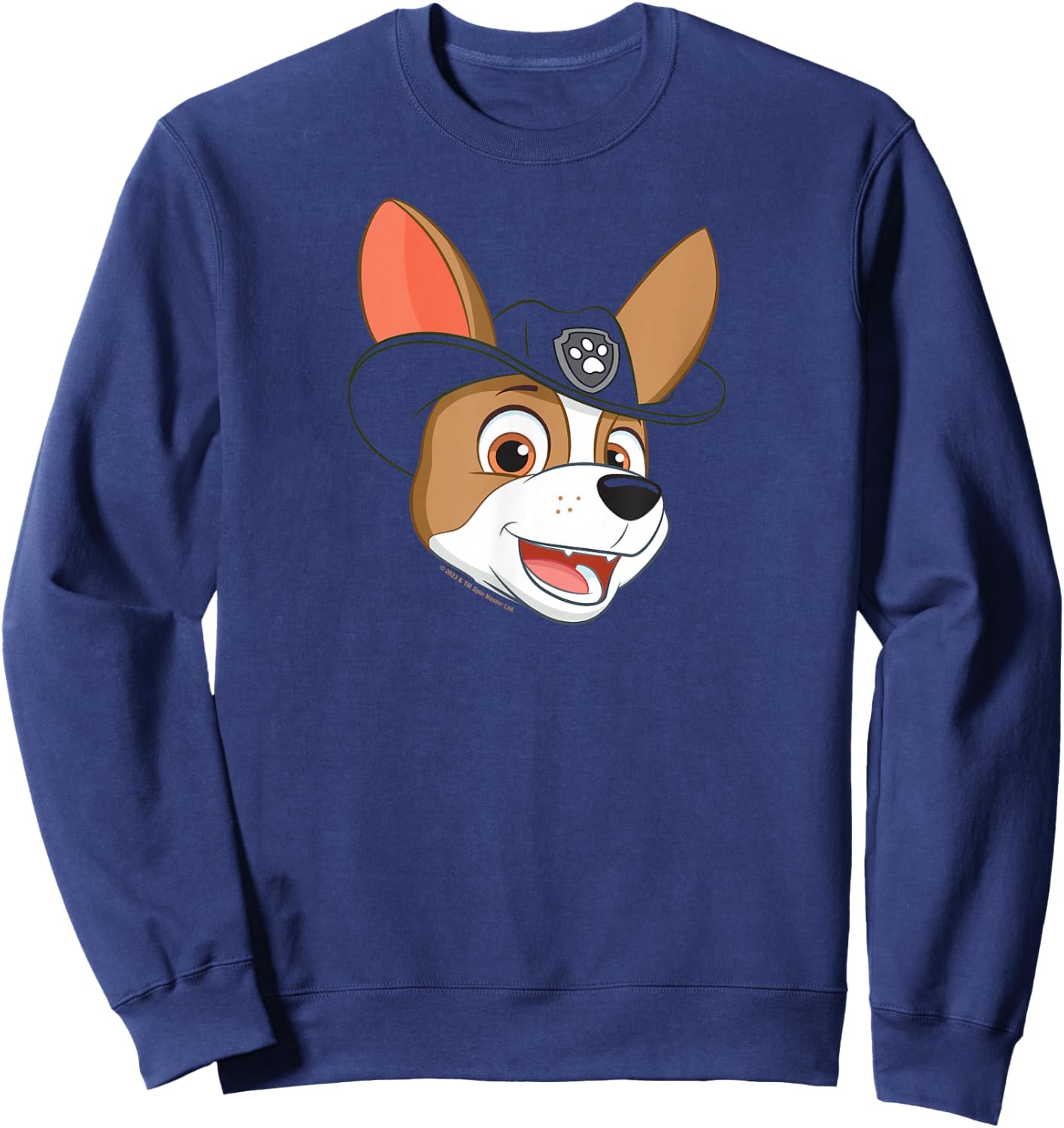 Paw Patrol PAW Patrol Tracker Grin Green Cartoon Boys Small Sweatshirt - Sweatshirt | Navy