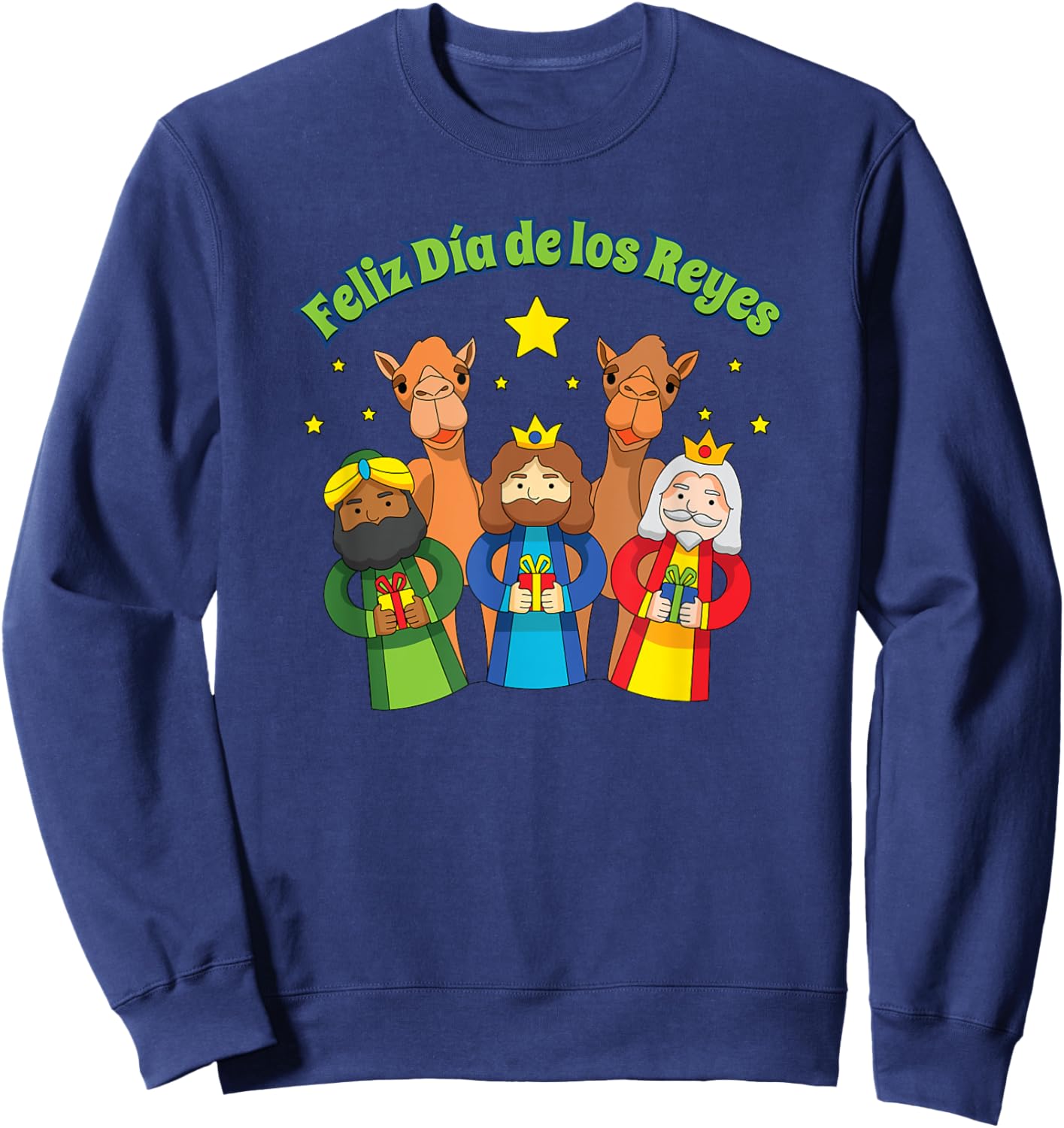 Feliz Dia de los Reyes Happy Three Kings Day Sweatshirt - Sweatshirt | Navy