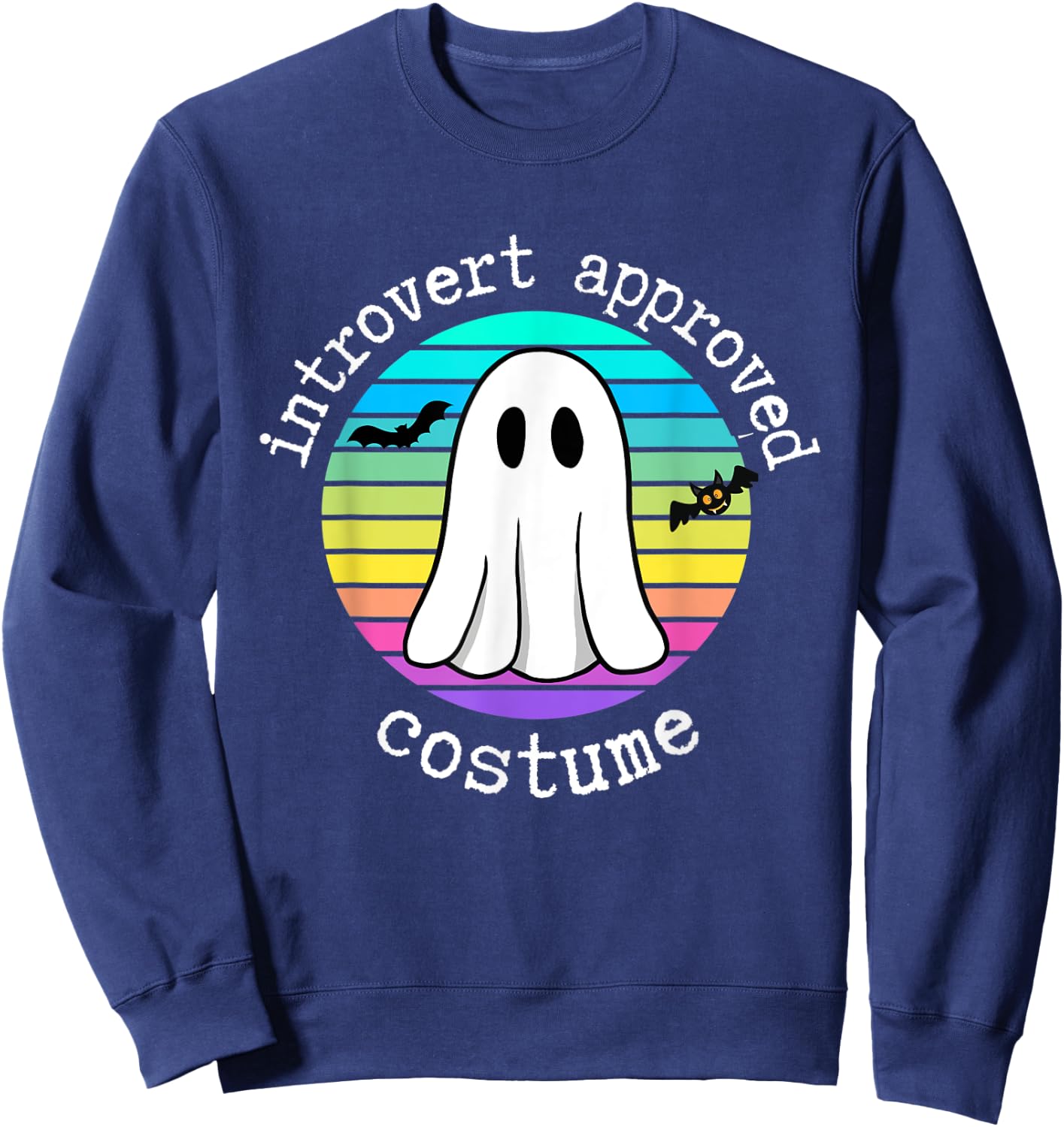 Introvert Approved Costume Funny Halloween Costume for Shy Sweatshirt - Sweatshirt | Navy