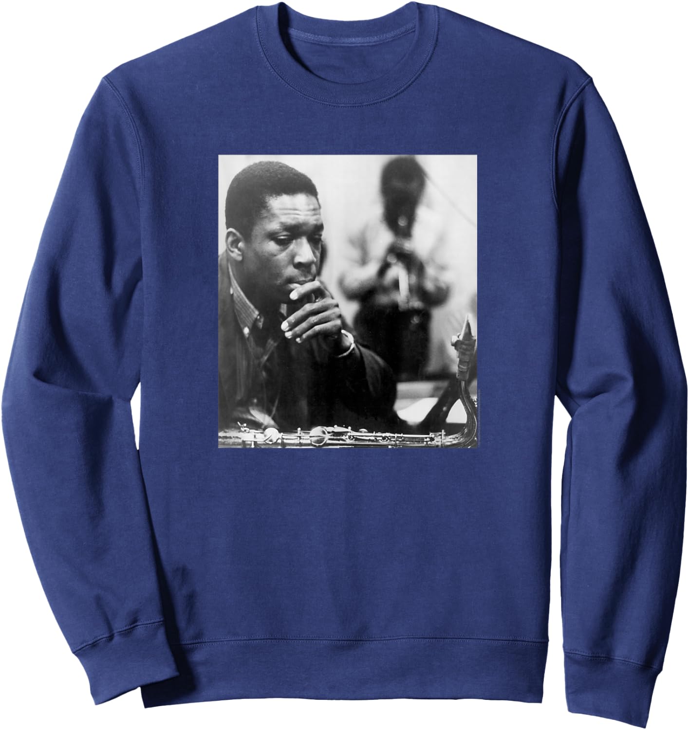 John Coltrane Black and White Photo Sweatshirt - Sweatshirt | Navy