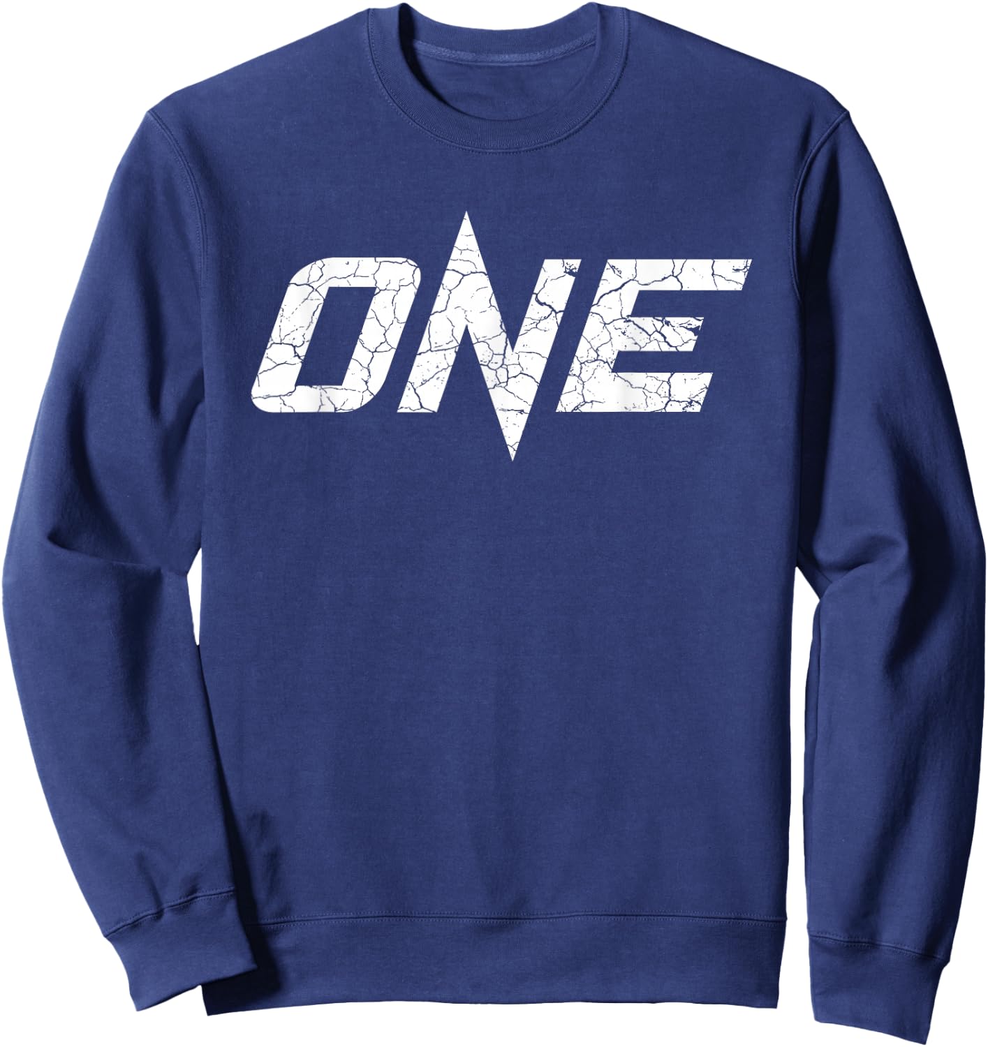 ONE Championship Official Cracked Logo - Men's Black Martial Arts - Small - Short Sleeve - - Classic Fit - Stretchable - Logo Design Sweatshirt - Sweatshirt | Navy