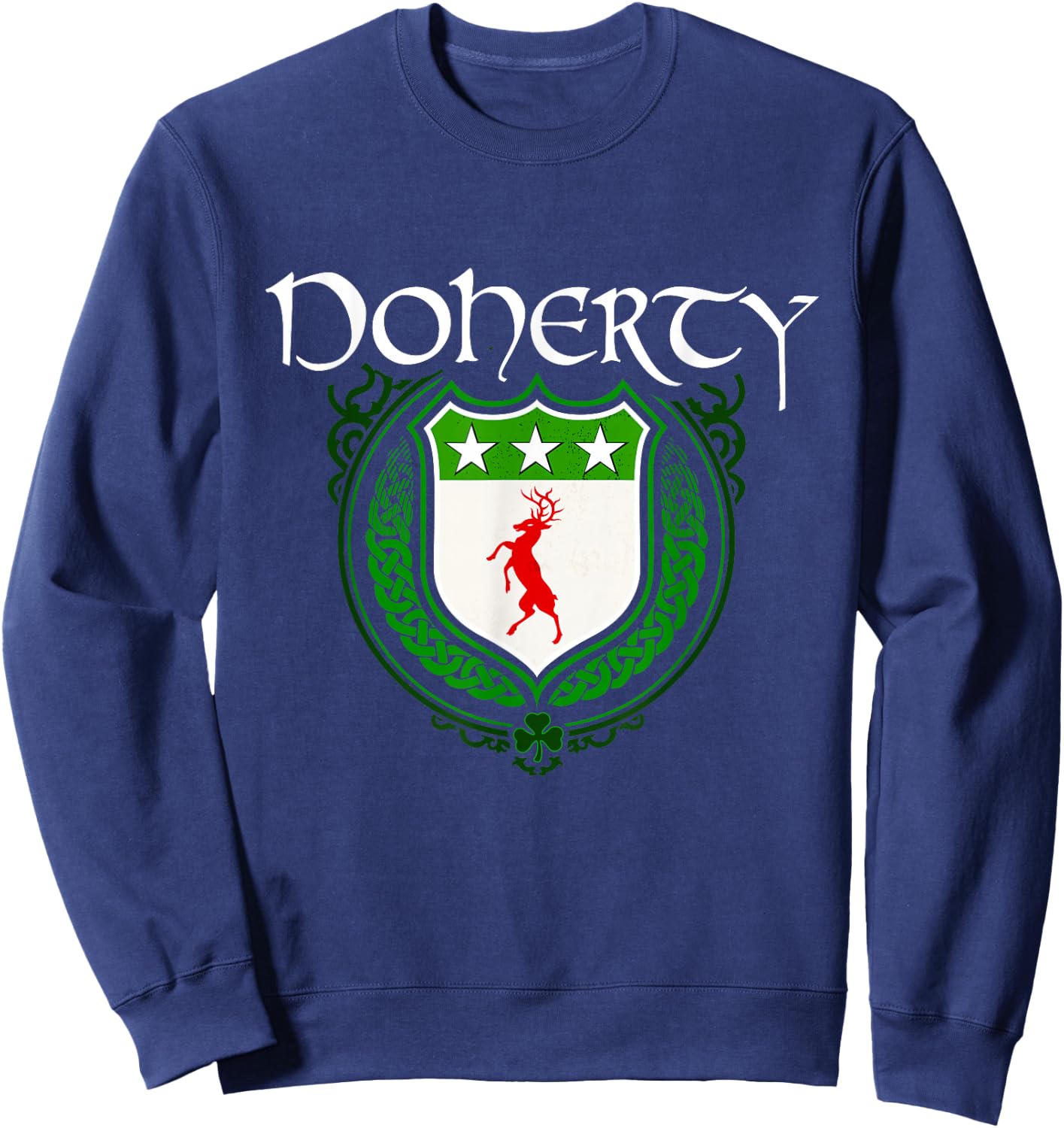 Doherty Surname Irish Clan Tartan Badge Ireland Sweatshirt - Sweatshirt | Navy