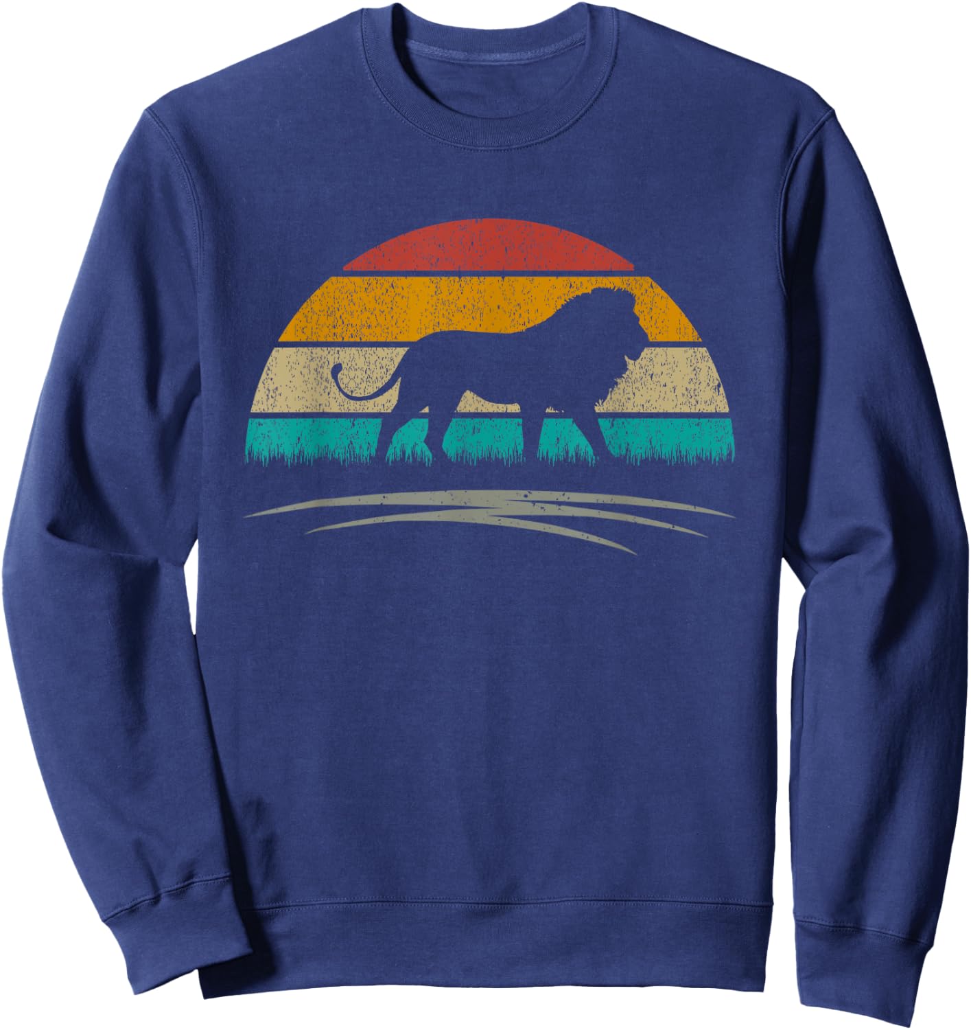Cute Lion Retro Vintage Lover Lion Sweatshirt - Sweatshirt | Navy