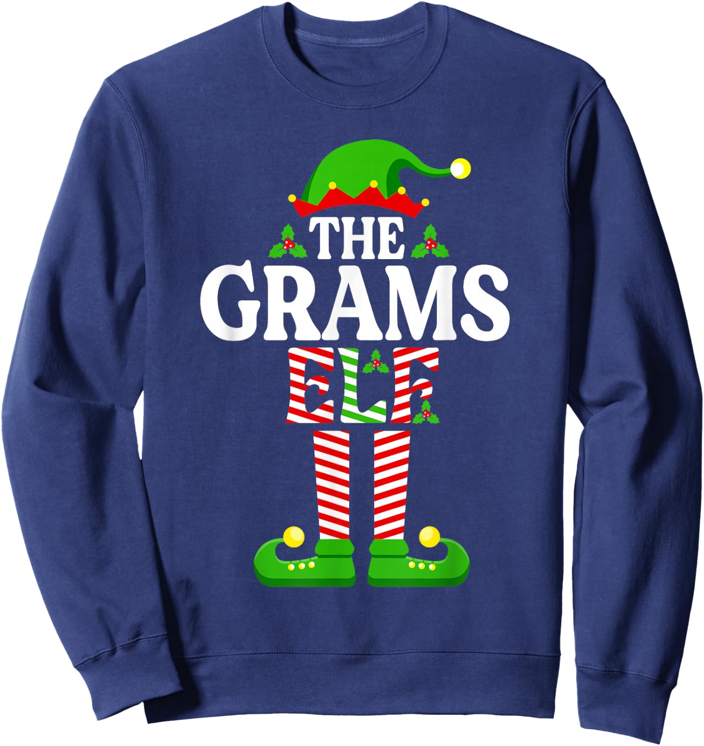 I'm The Grams Elf Shirt Funny Christmas Family Matching Sweatshirt - Sweatshirt | Navy