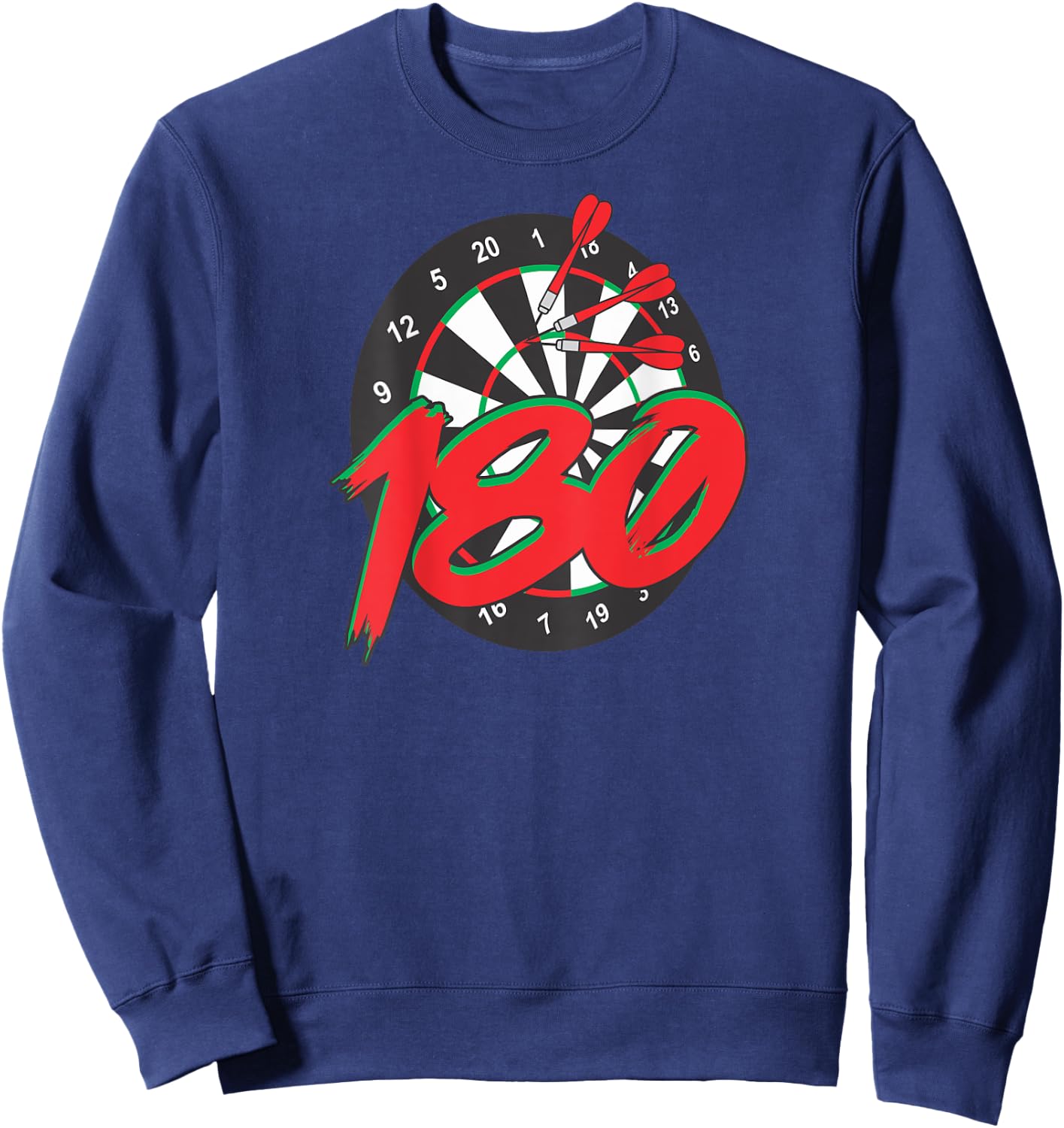 Dart Design on the back - Dartboard - 180 - Triple-20 Sweatshirt - Sweatshirt | Navy