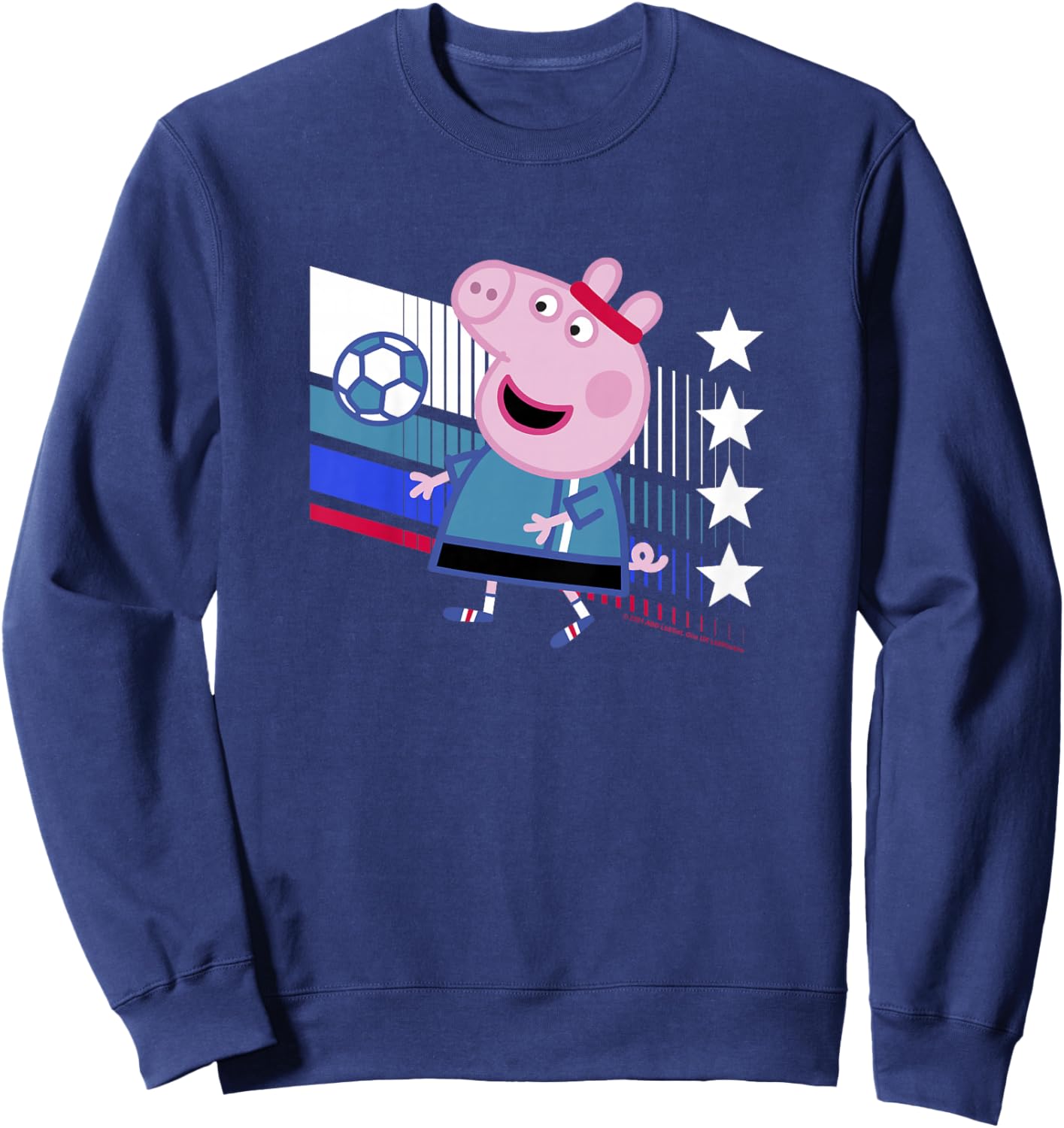 Peppa Pig George Pig Football Soccer Sweatshirt - Sweatshirt | Navy