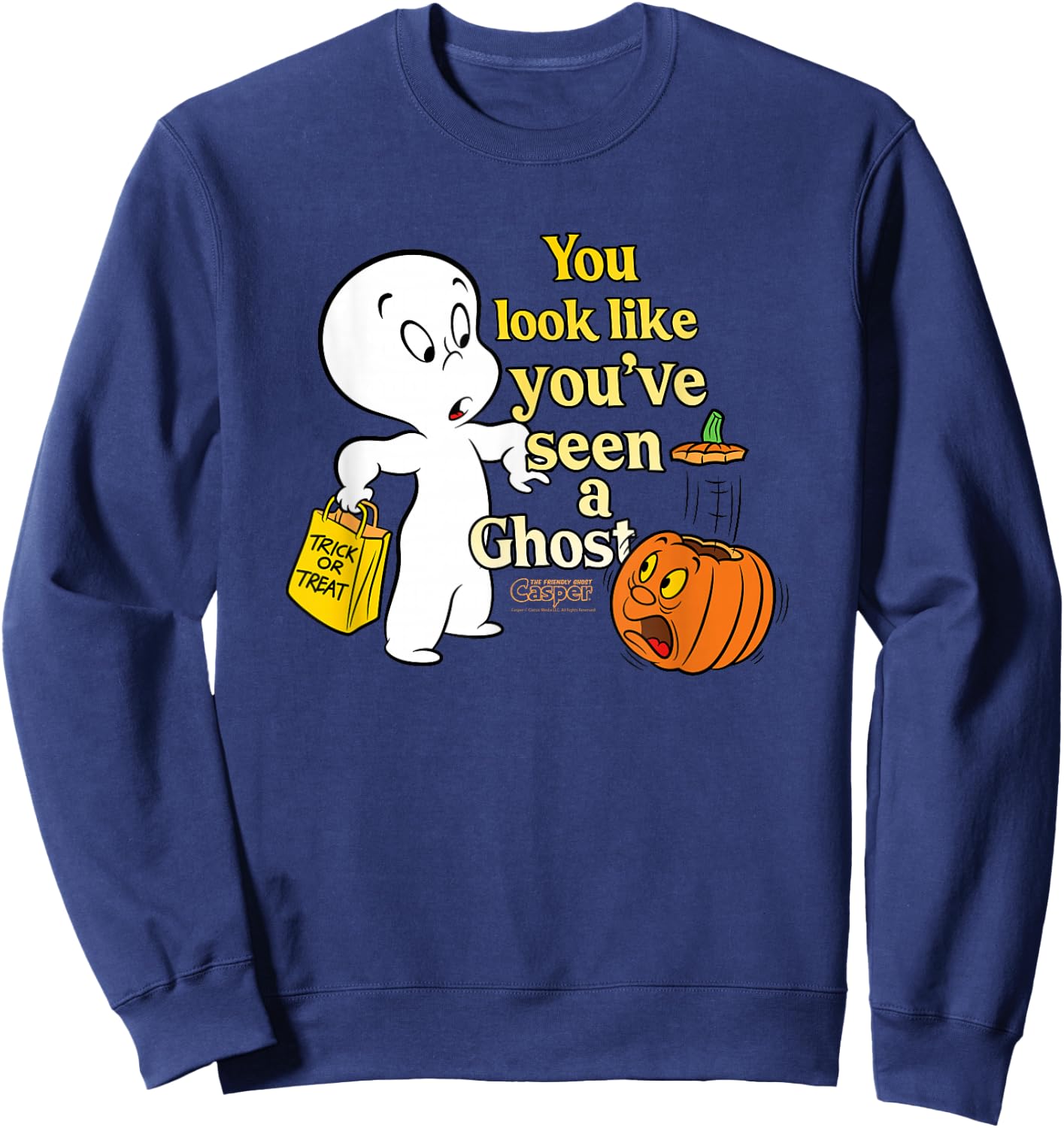 Casper the Friendly Ghost Halloween Like You've Seen a Ghost Sweatshirt - Sweatshirt | Navy