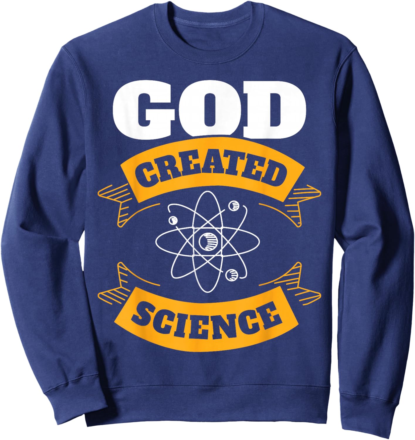 God Created Science - Christian Sweatshirt - Sweatshirt | Navy