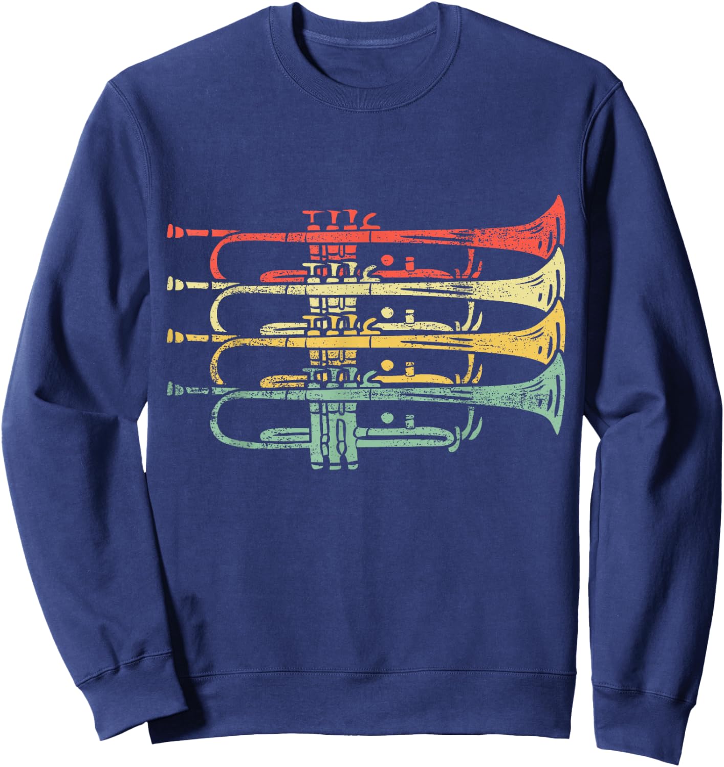 Vintage Trumpets Brass Band Sweatshirt - Sweatshirt | Navy