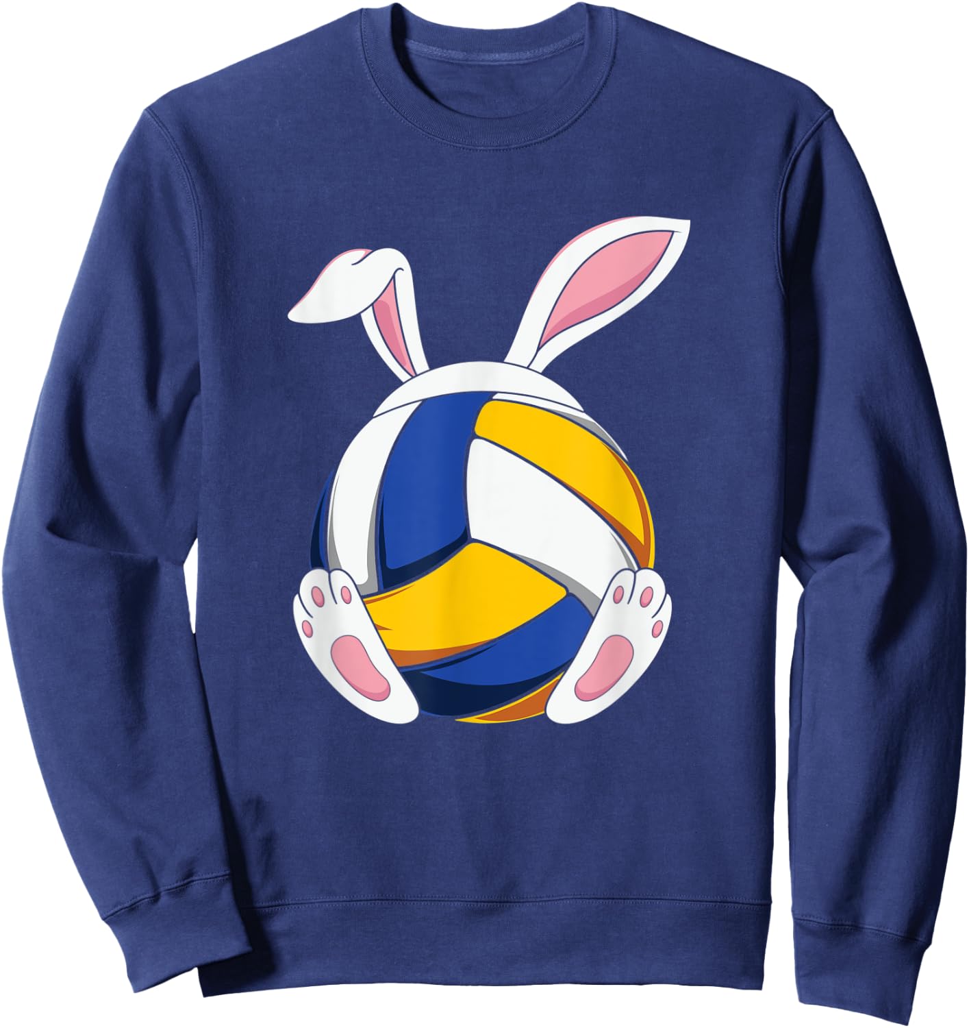 Volleyball Bunny Ears Easter Sport Rabbit Sweatshirt - Sweatshirt | Navy