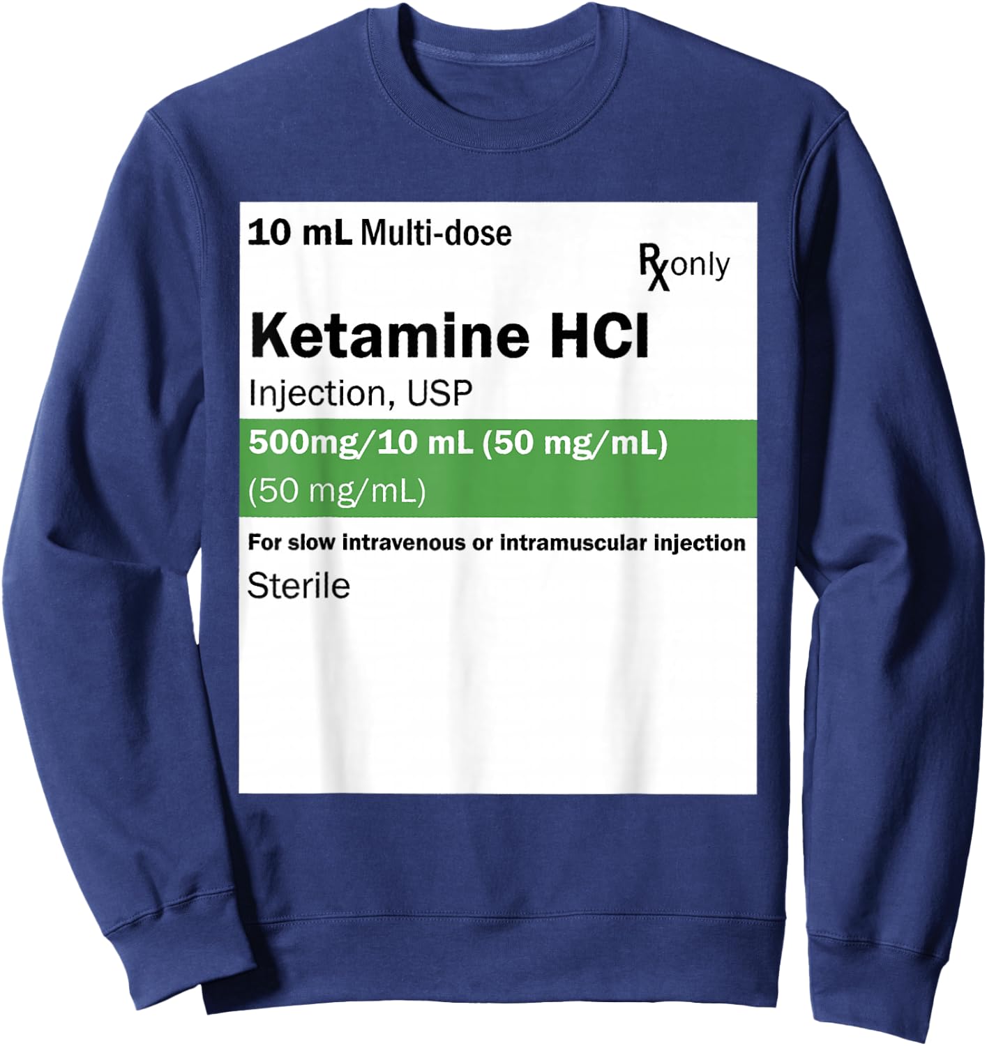 Pharmaceutical Drugs Propofol Pharmacy Tech ER ED Rn Fall Sweatshirt - Sweatshirt | Navy