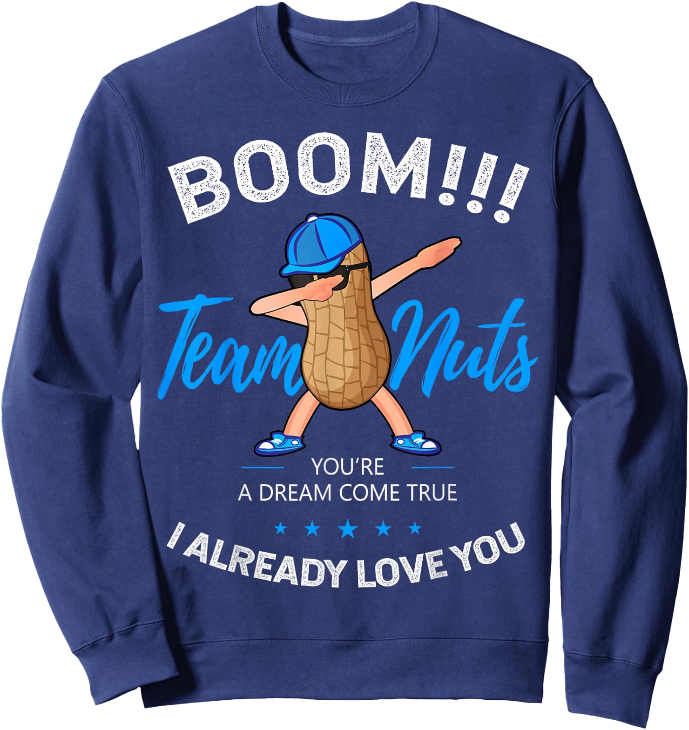 Gender Reveal Team Nuts Boy Matching Family Baby Party Sweatshirt - Sweatshirt | Navy