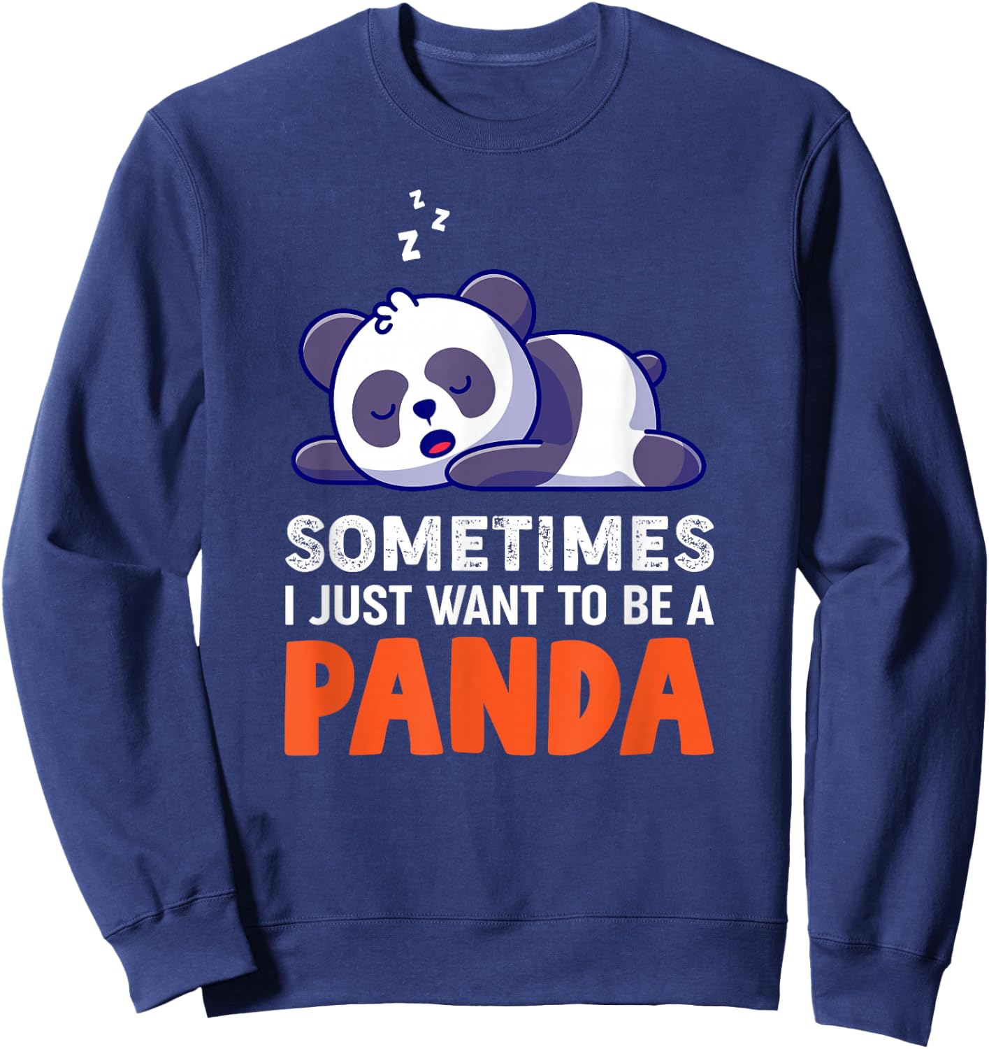 Sleeping Panda Pandas Pajama Nap Sleep Sweatshirt - Sweatshirt | Navy