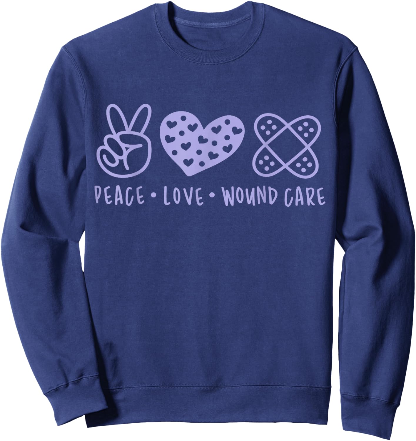 Medical Assistant Wound Care Nurse Surgical Tech Crew Purple Sweatshirt - Sweatshirt | Navy
