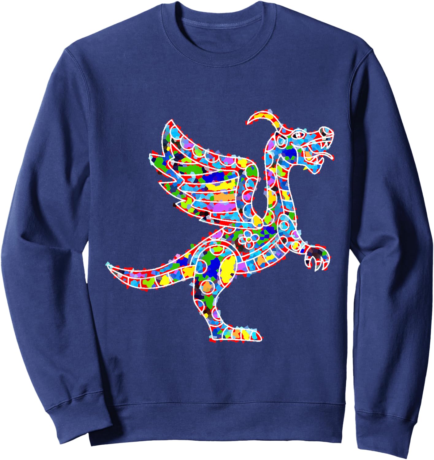 Alebrije Dragon Mexican Folk Art Sweatshirt - Sweatshirt | Navy