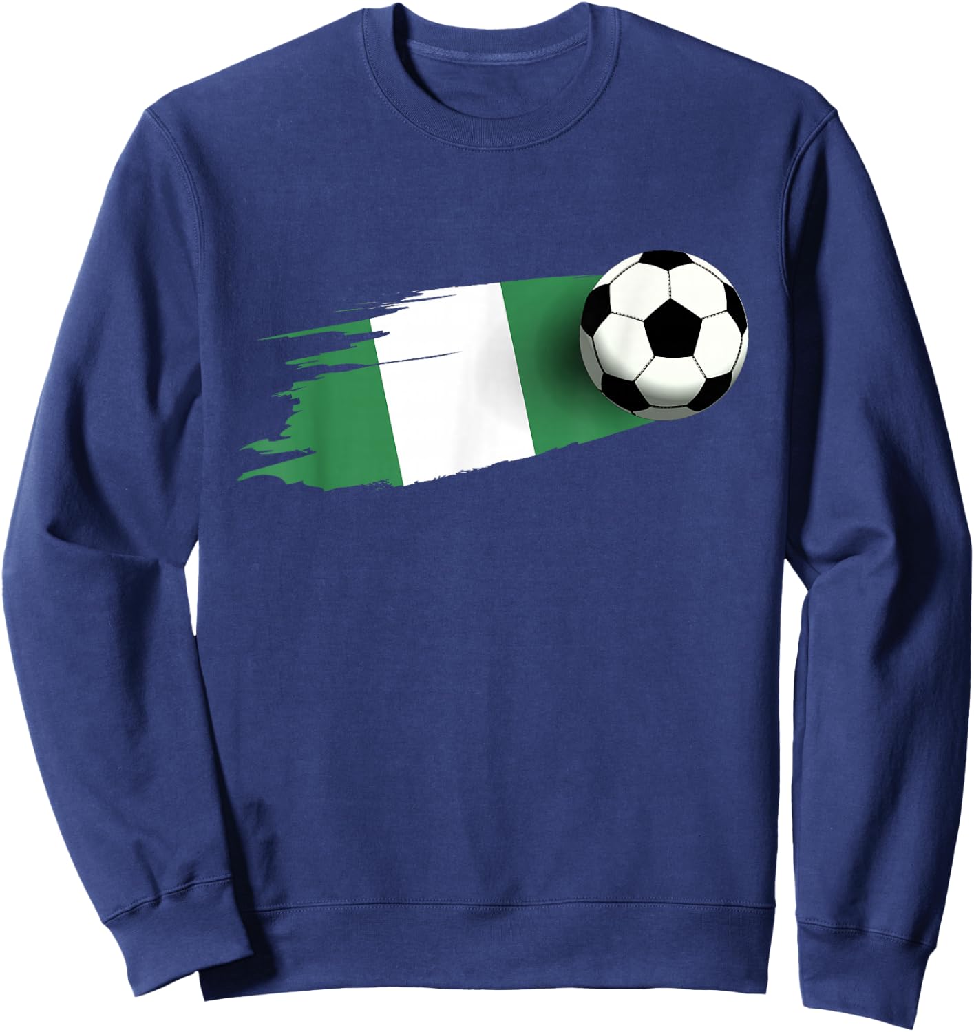 Nigeria Flag Jersey Nigerian Soccer Team Nigerian Sweatshirt - Sweatshirt | Navy