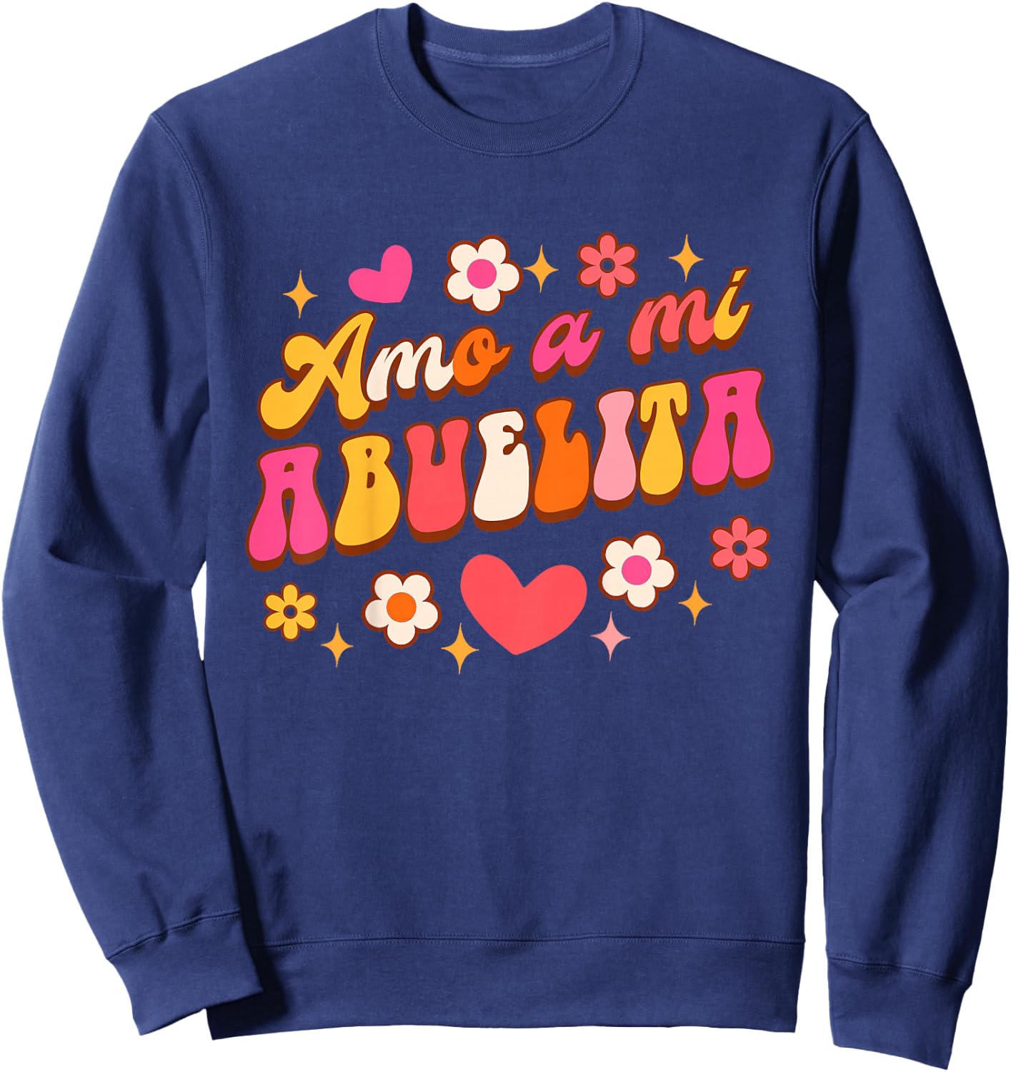Kids Funny Spanish Grandma Mother’s Day Amo A Mi Abuelita Sweatshirt - Sweatshirt | Navy