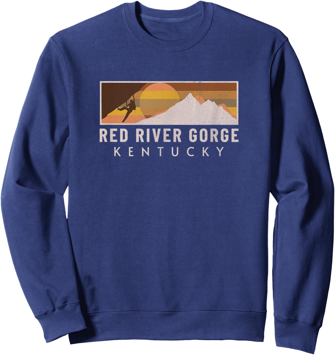 Red River Gorge Rock Climbing Boulderer Mountain Climber Sweatshirt - Sweatshirt | Navy