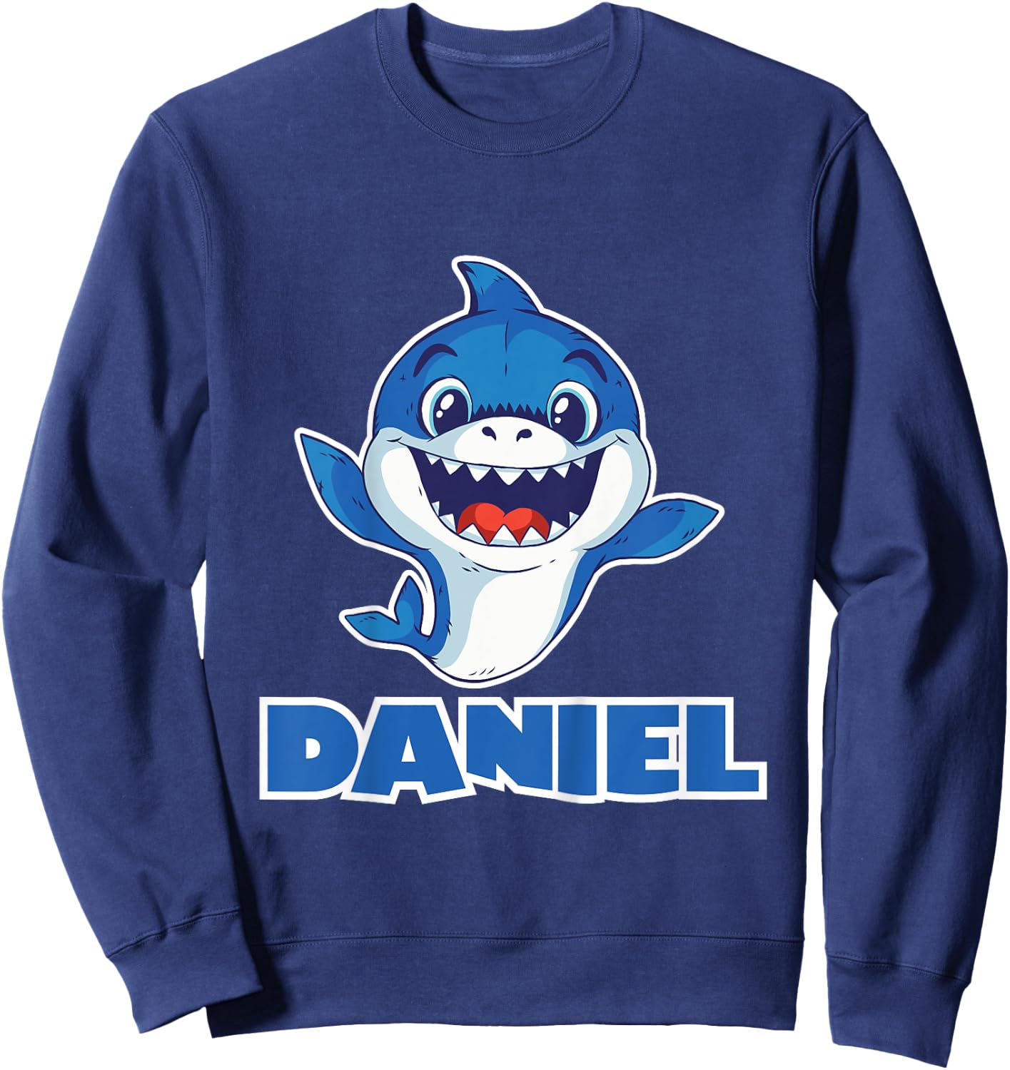 Daniel the Shark First Name Children Sweatshirt - Sweatshirt | Navy