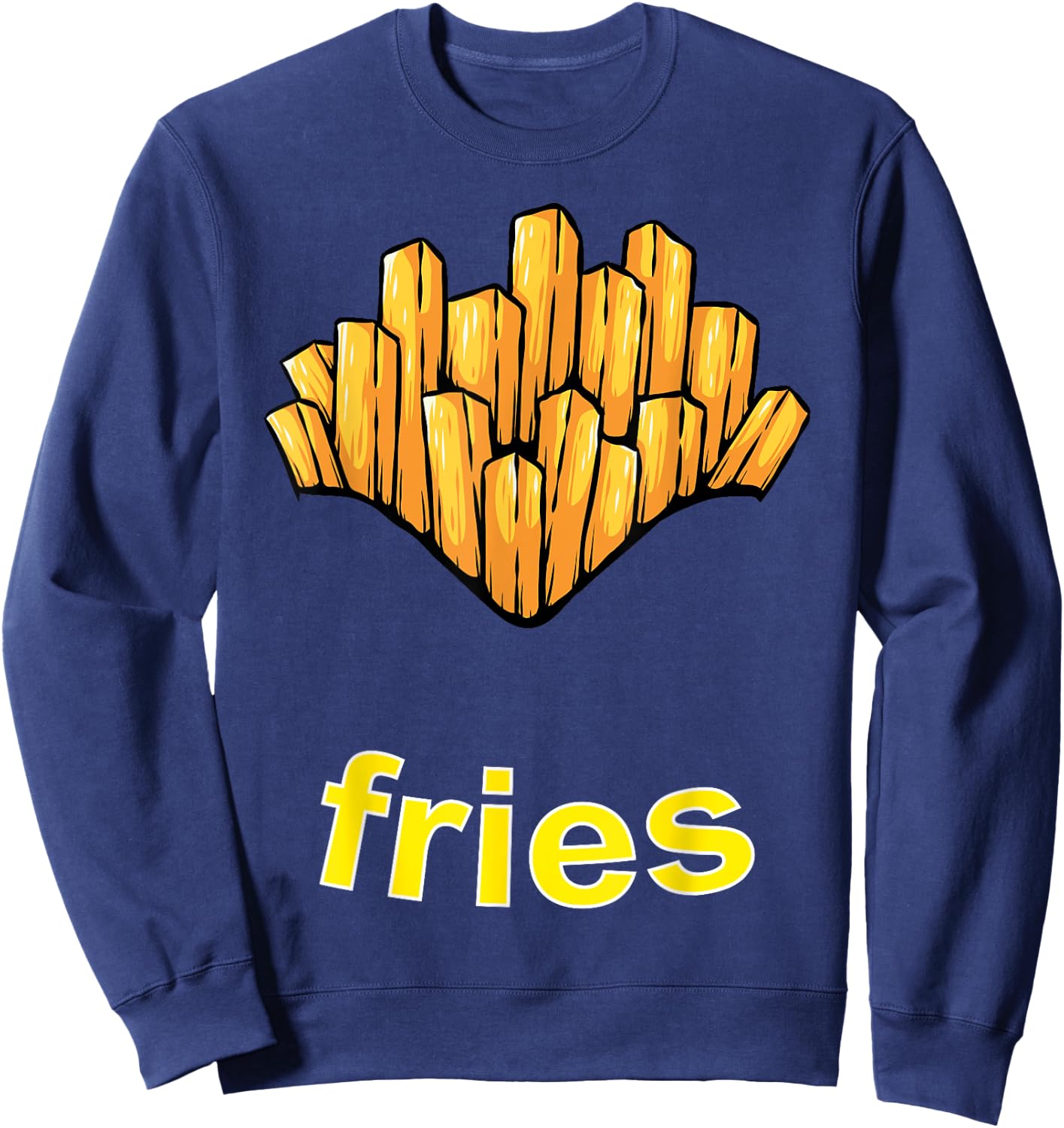 French Fries Costume French Fry Costume French Fry Matching Sweatshirt - Sweatshirt | Navy