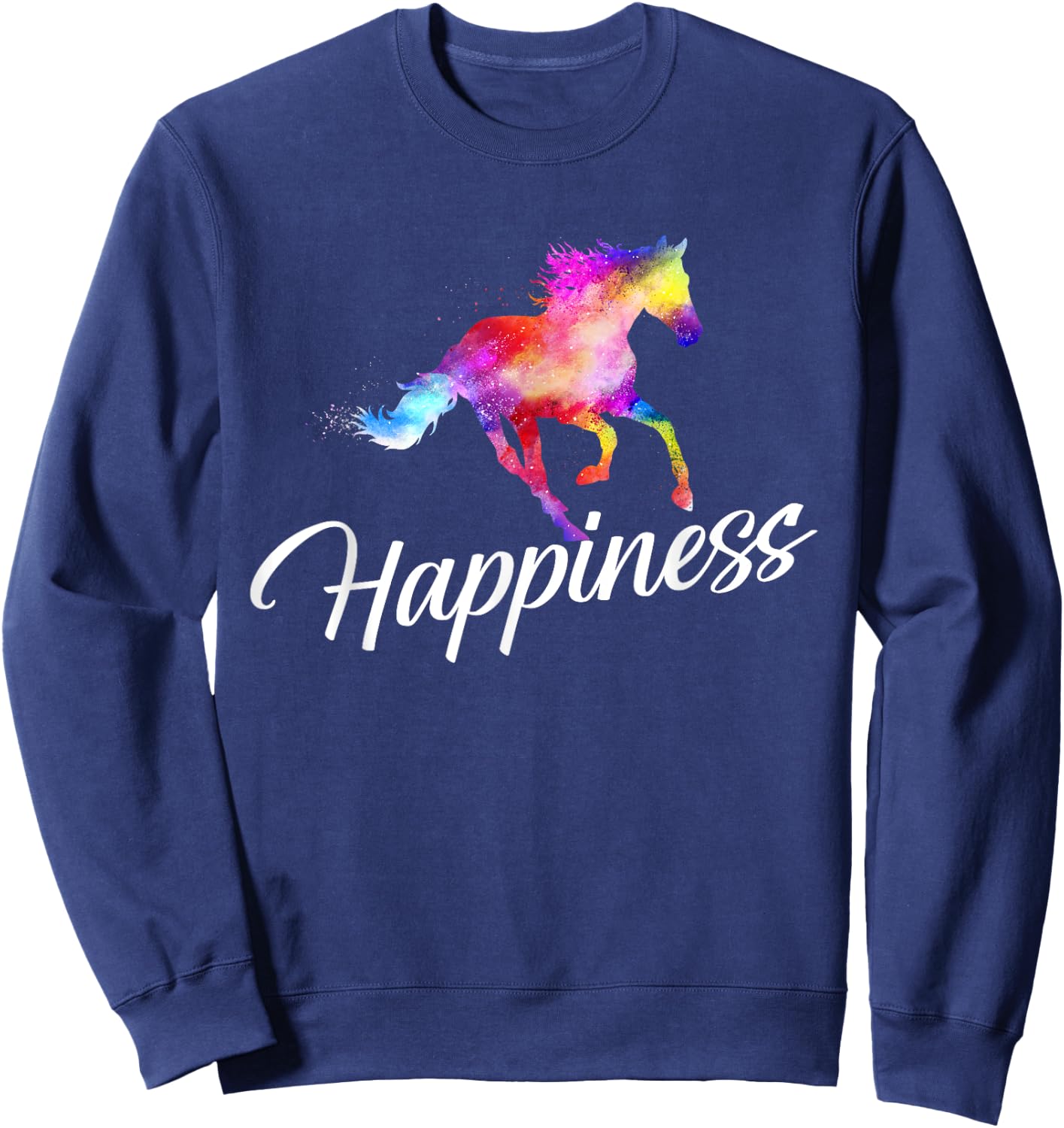 Happiness - Horse Lover Horseback Rider Equestrian Lover Sweatshirt - Sweatshirt | Navy