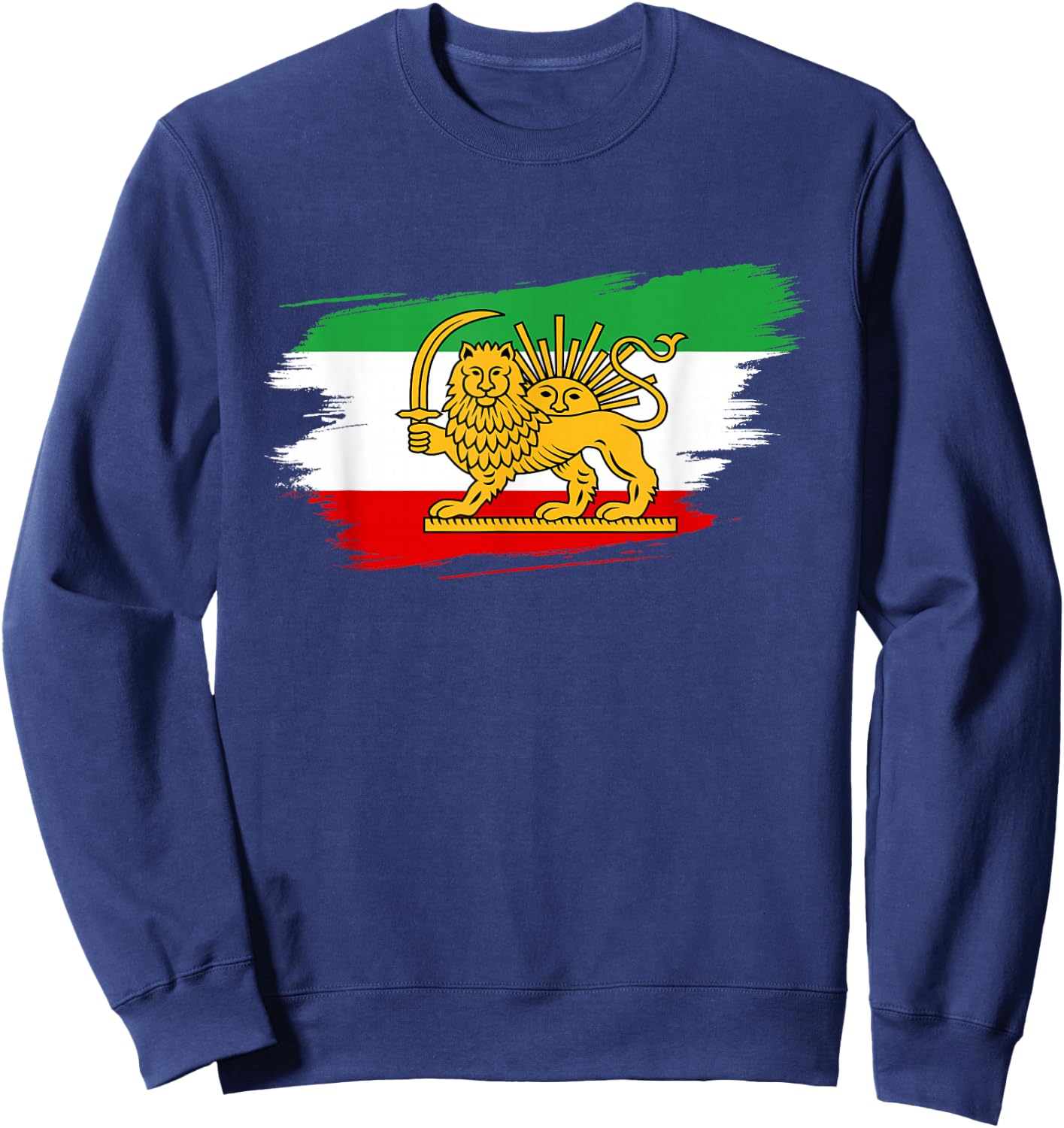 Iran and Iranian Flag Lion Persian Sweatshirt - Sweatshirt | Navy