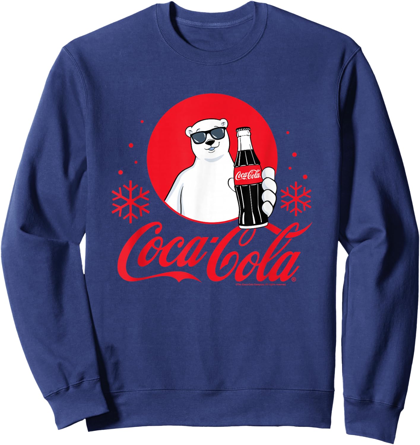 Coca-Cola - Polar Bear Circle with Snowflakes Sweatshirt - Sweatshirt | Navy