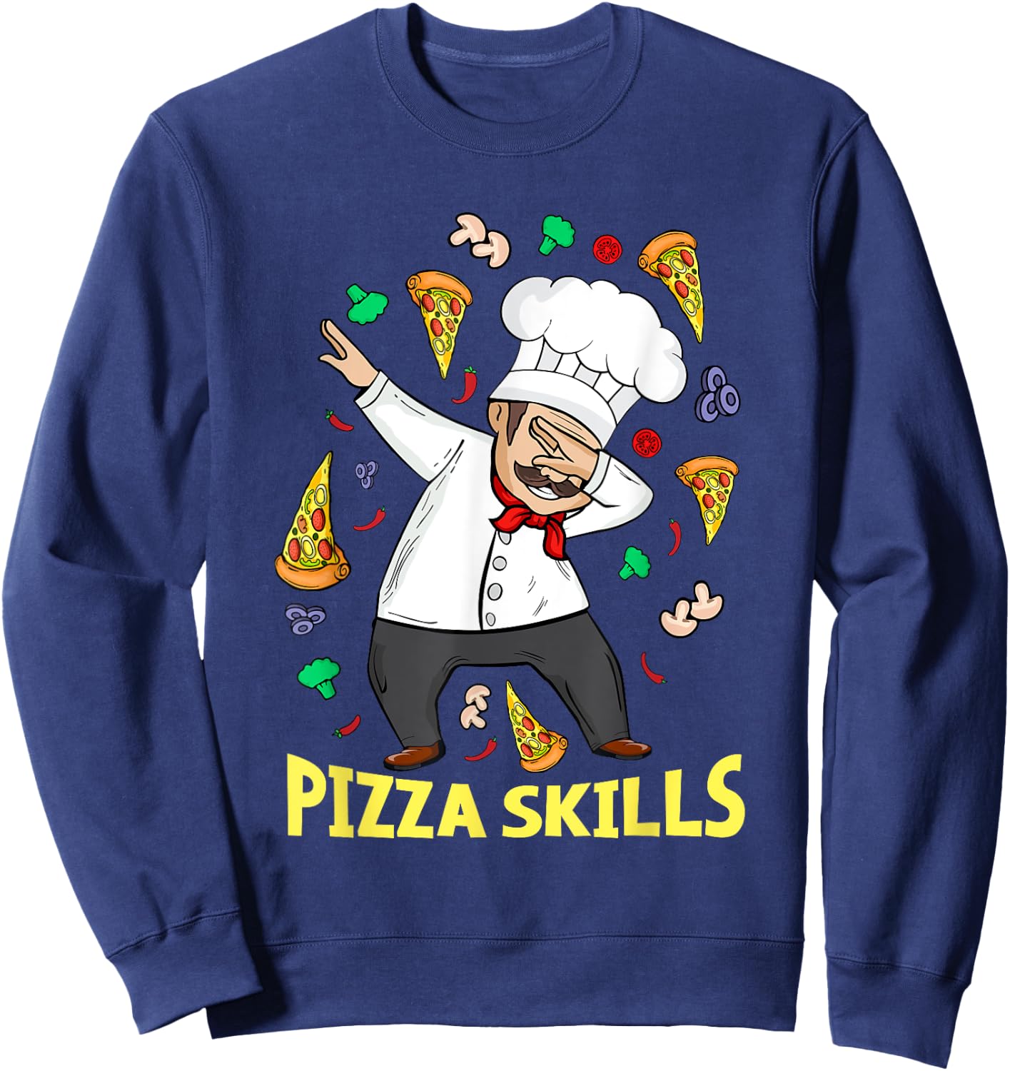 Pizza Chef Italian Pizza Lover Men Pizza Sweatshirt - Sweatshirt | Navy