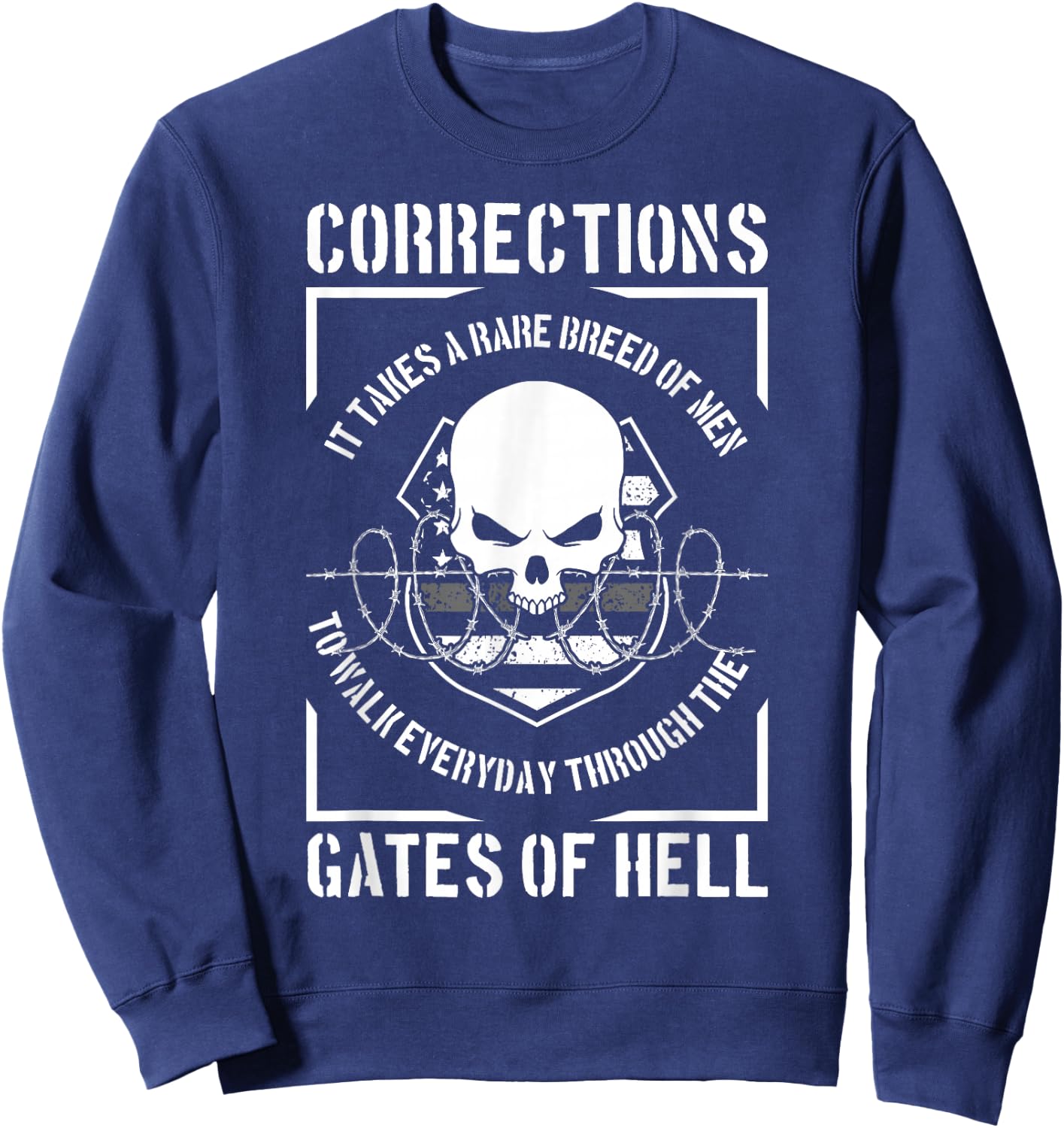 Correctional Officer Proud Corrections Officer Sweatshirt - Sweatshirt | Navy