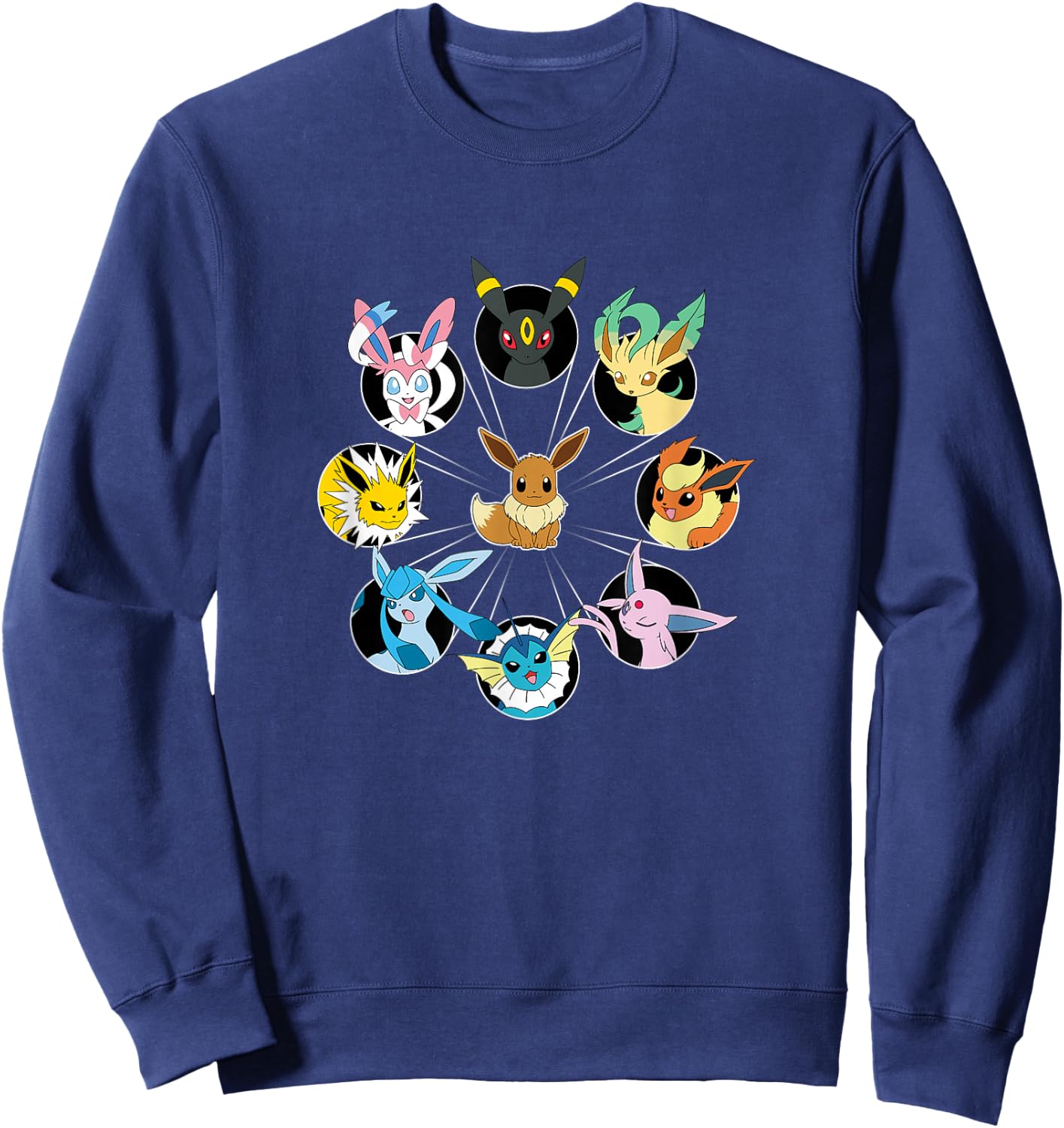 Pokémon - Eevee Evolution Circle Sweatshirt - Sweatshirt | Navy