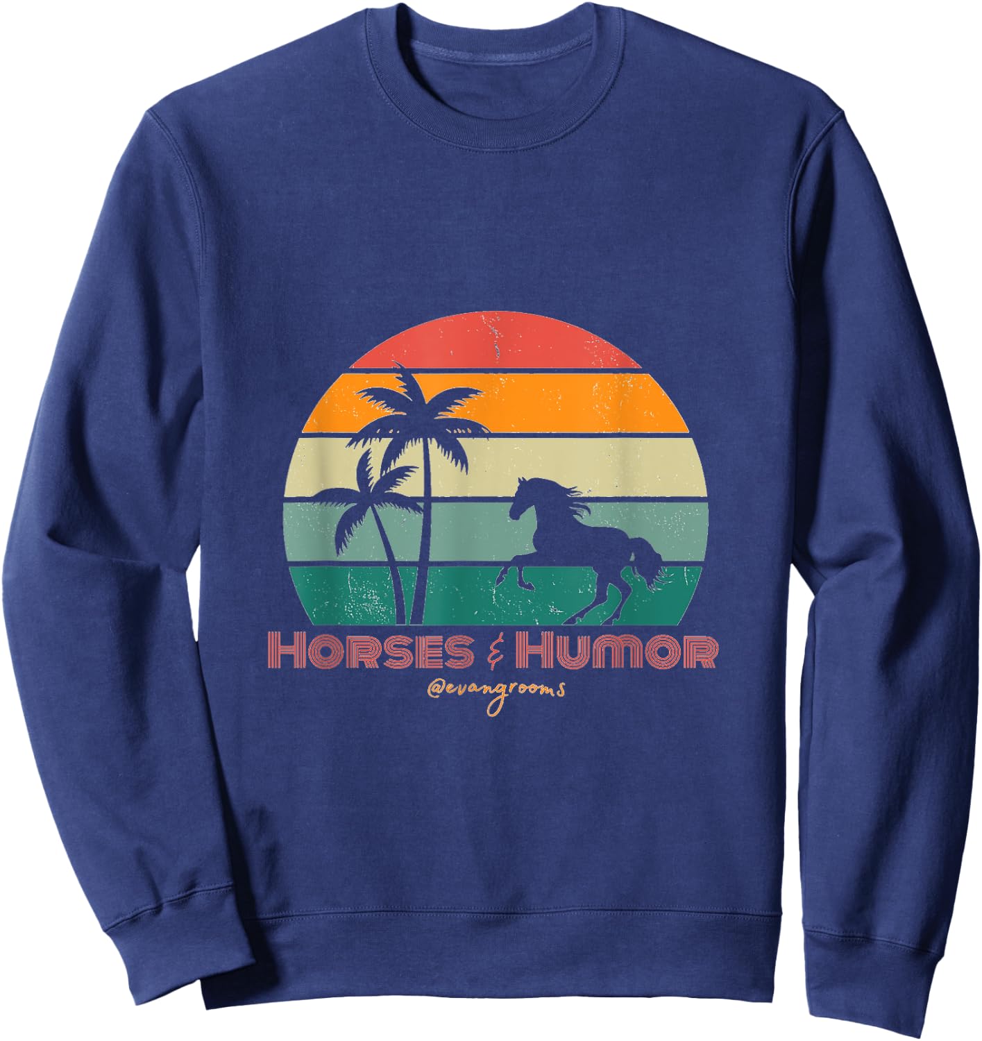 Horses & Humor - Sunset Sweatshirt - Sweatshirt | Navy