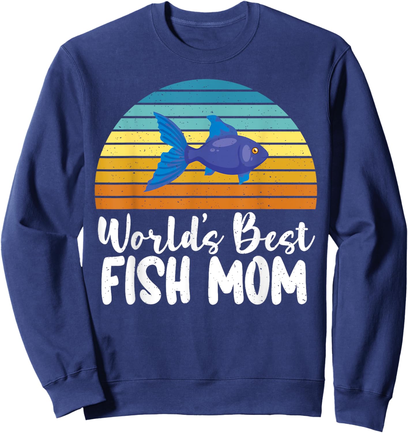 Worlds best Fish Mom Sweatshirt - Sweatshirt | Navy