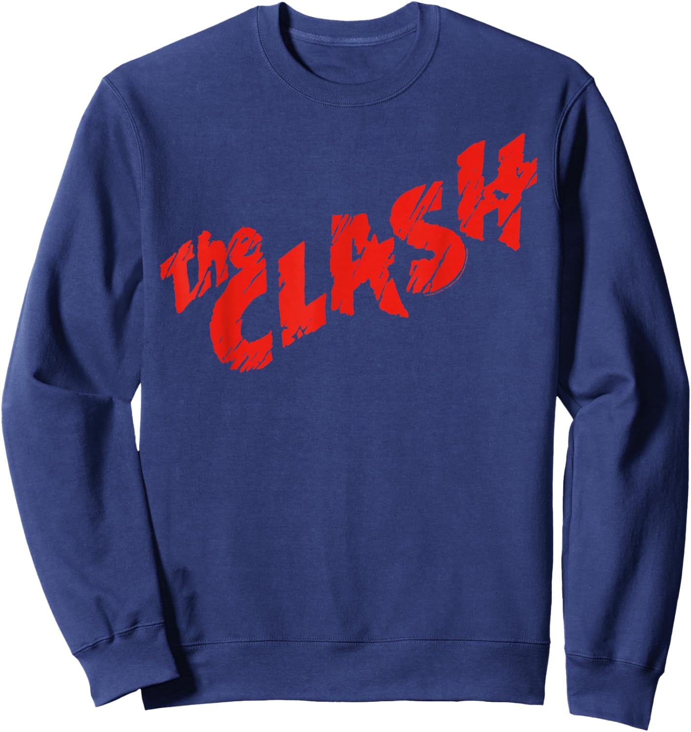 The Clash - Scratched Red Logo Sweatshirt - Sweatshirt | Navy
