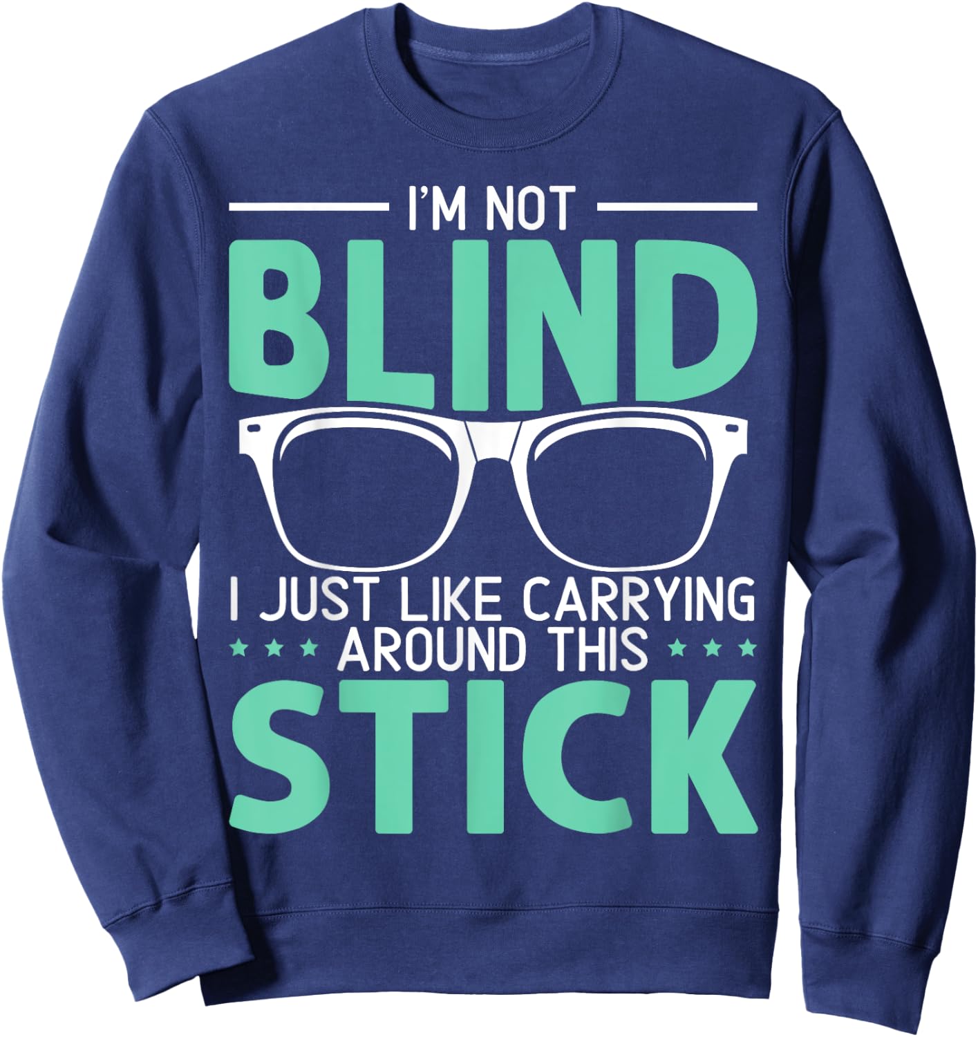Visually Impaired Braille Visual Blind Awareness Sweatshirt - Sweatshirt | Navy