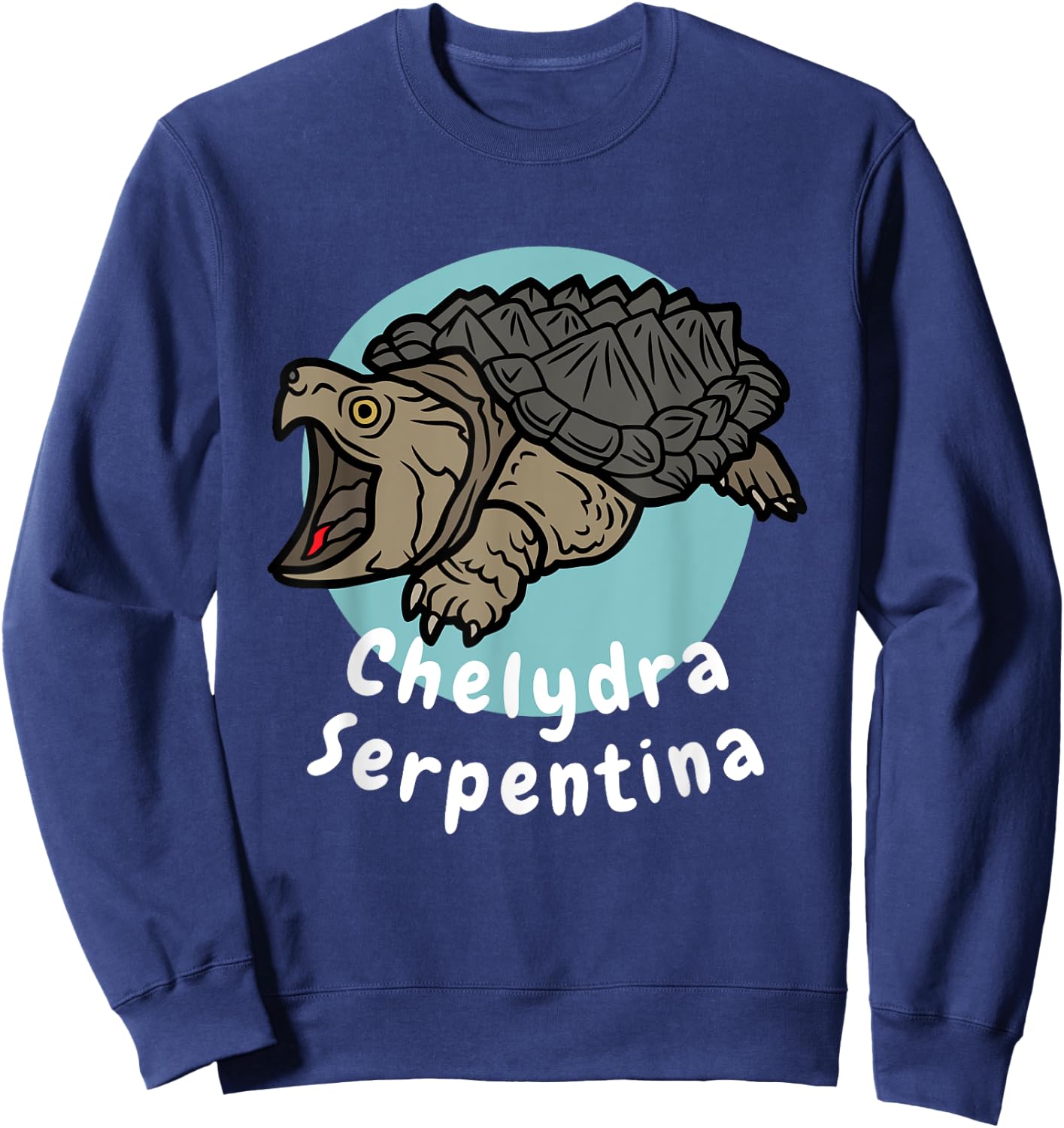 Chelydra Serpentina – Common Snapping Turtle Scientific Name Sweatshirt - Sweatshirt | Navy