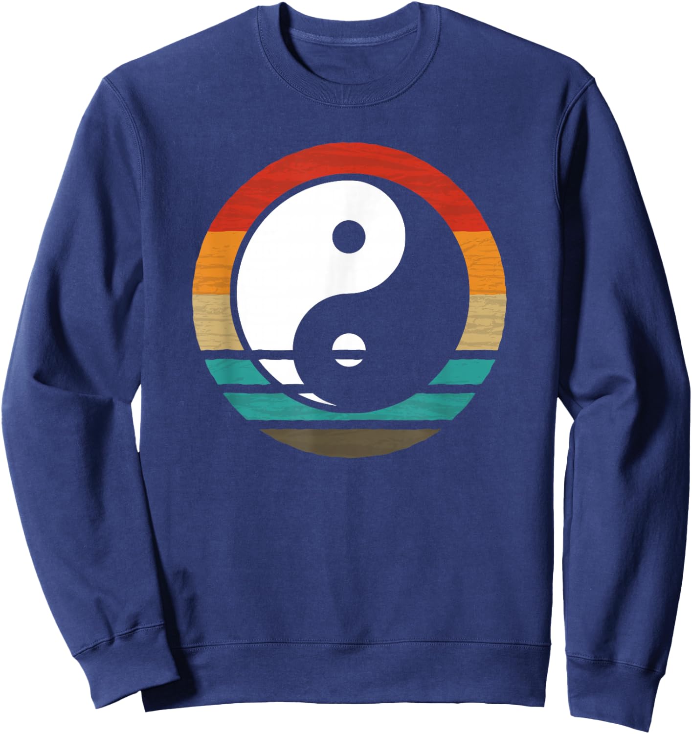 Yin Yang Retro Style Vintage Sweatshirt - Sweatshirt | Navy