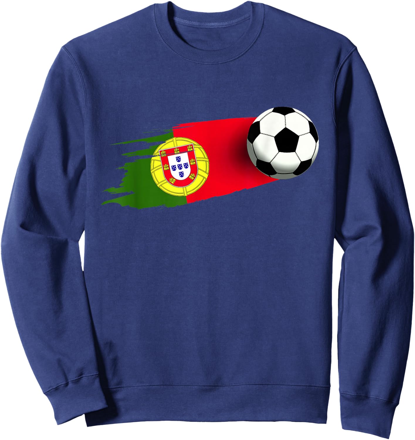 Portugal Flag Jersey Portuguese Soccer Team Portuguese Sweatshirt - Sweatshirt | Navy