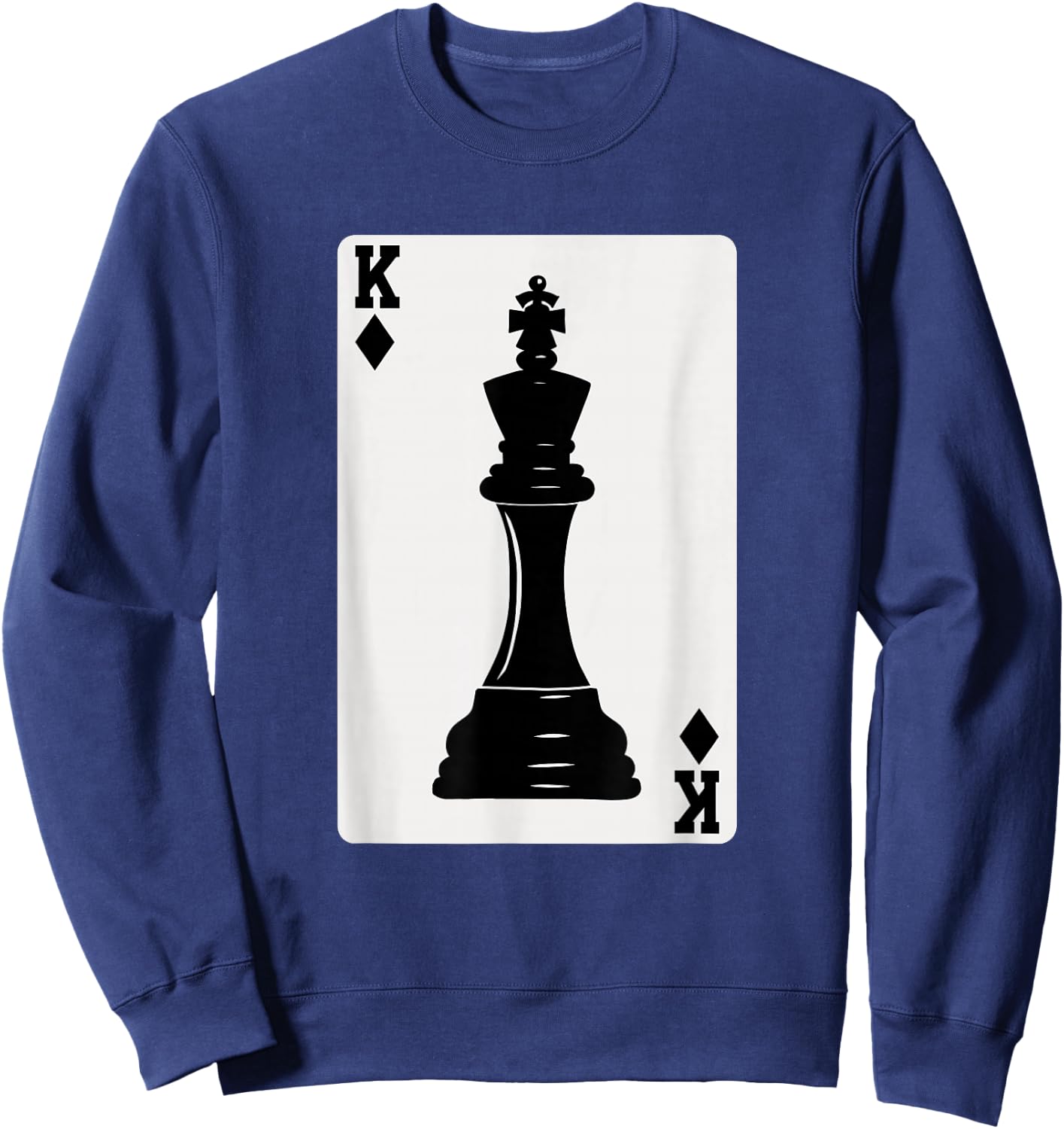 Chess King Playing Card Sweatshirt - Sweatshirt | Navy