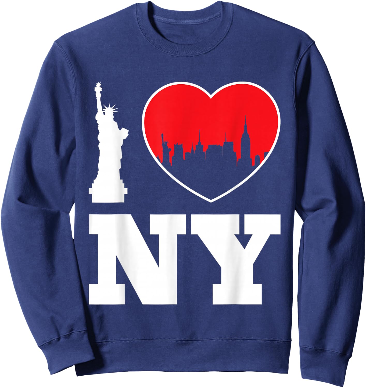 New York City Skyline Gift Big Apple State Souvenir NYC Sweatshirt - Sweatshirt | Navy