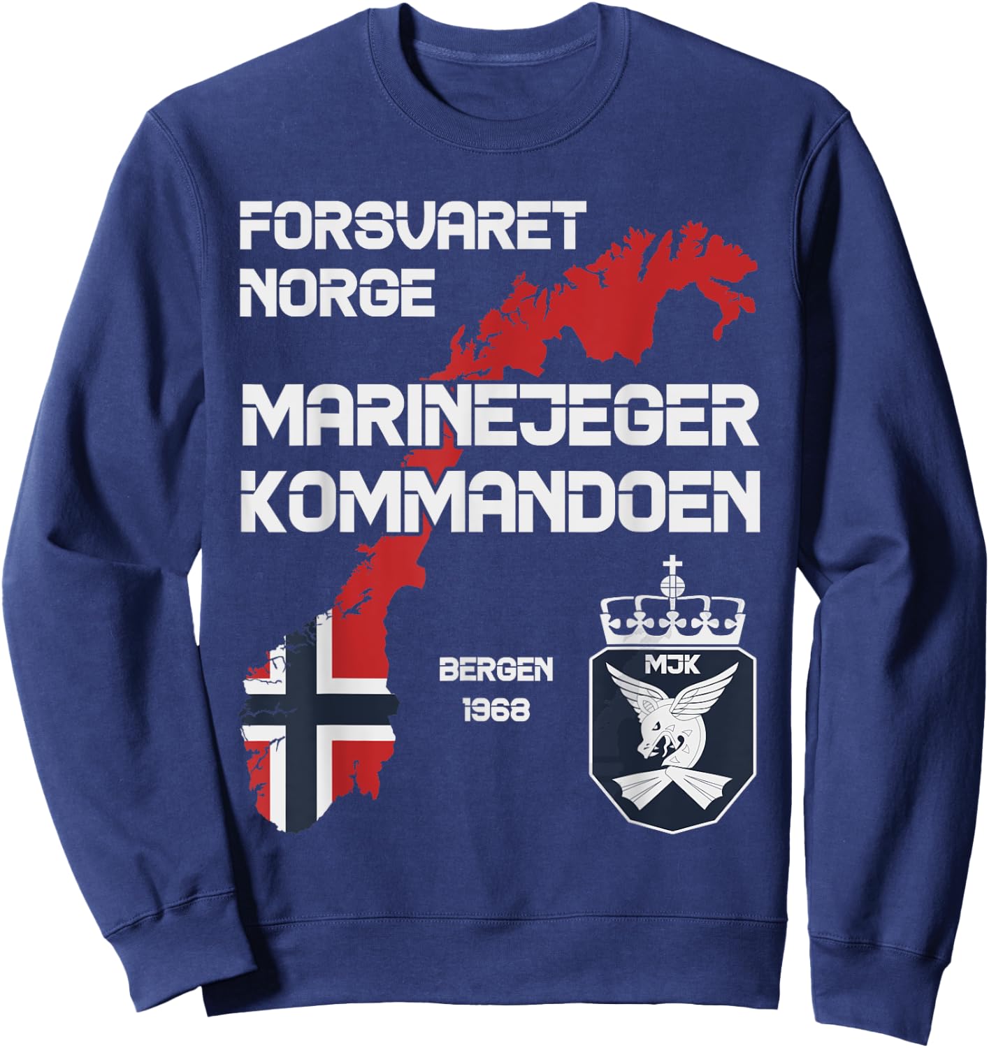 Norwegian Military Special Force Marinejeger Norway Army Sweatshirt - Sweatshirt | Navy