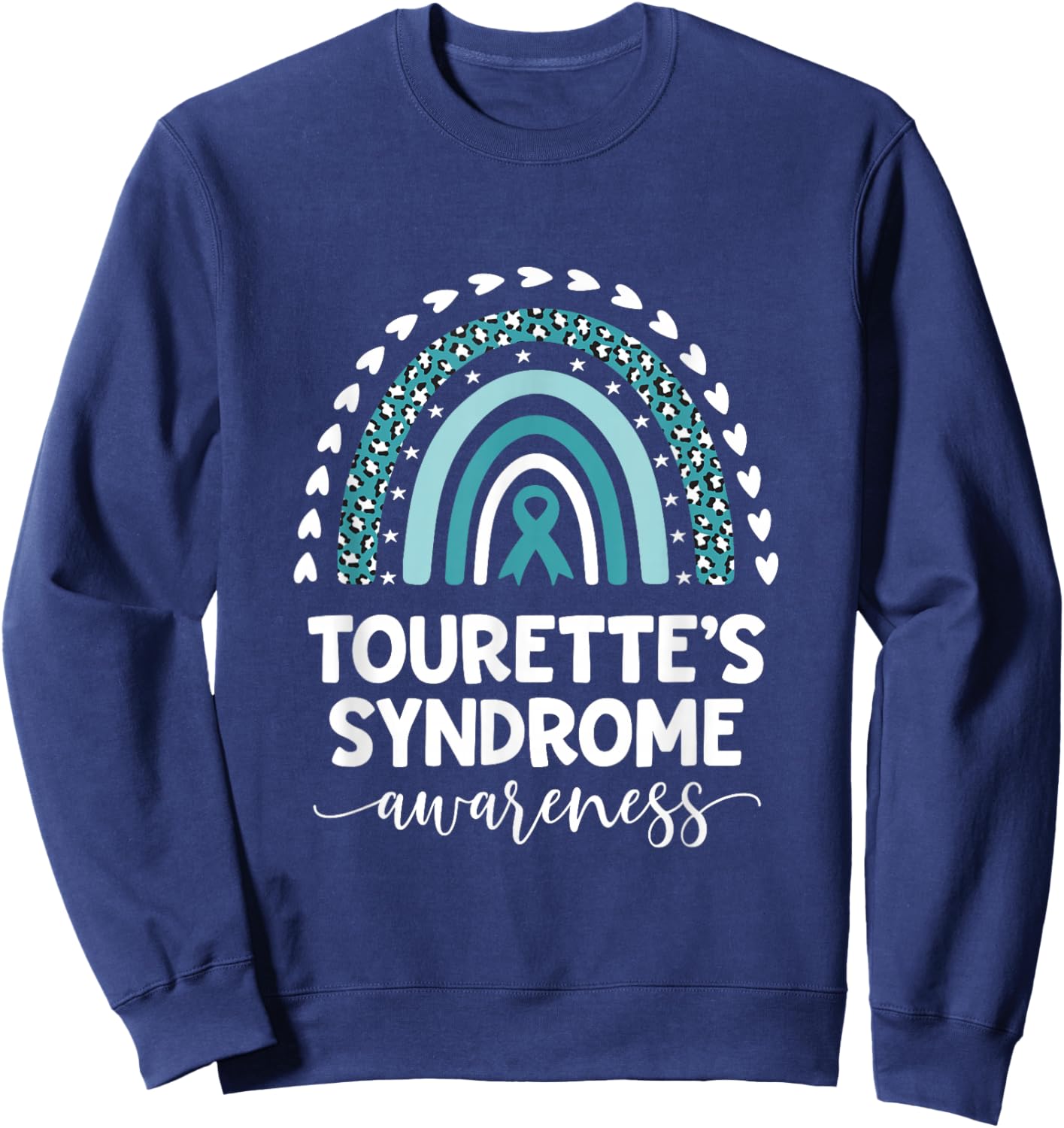 Tourettes Syndrome Support Love Cure Tourettes Awareness Sweatshirt - Sweatshirt | Navy