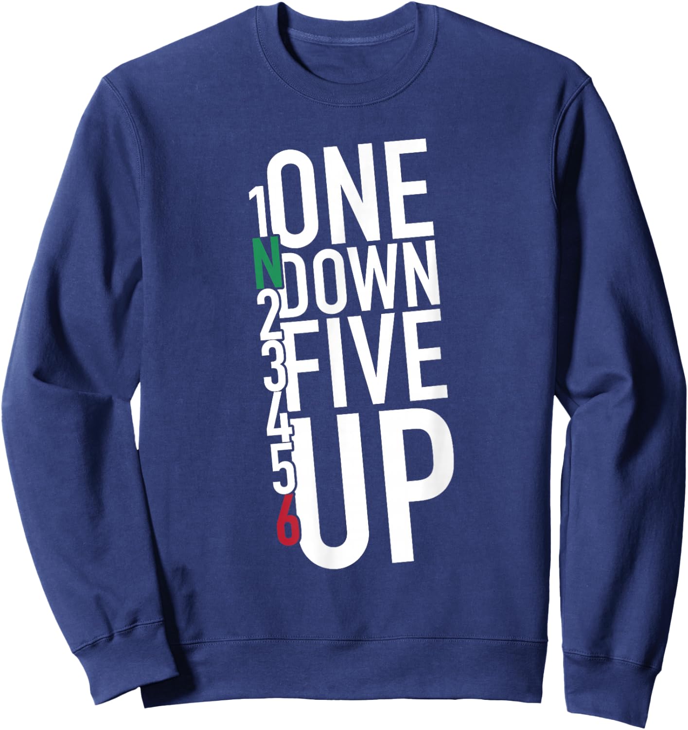 1N23456 Motorcycle Gear Shift Motorcyclist Sweatshirt - Sweatshirt | Navy