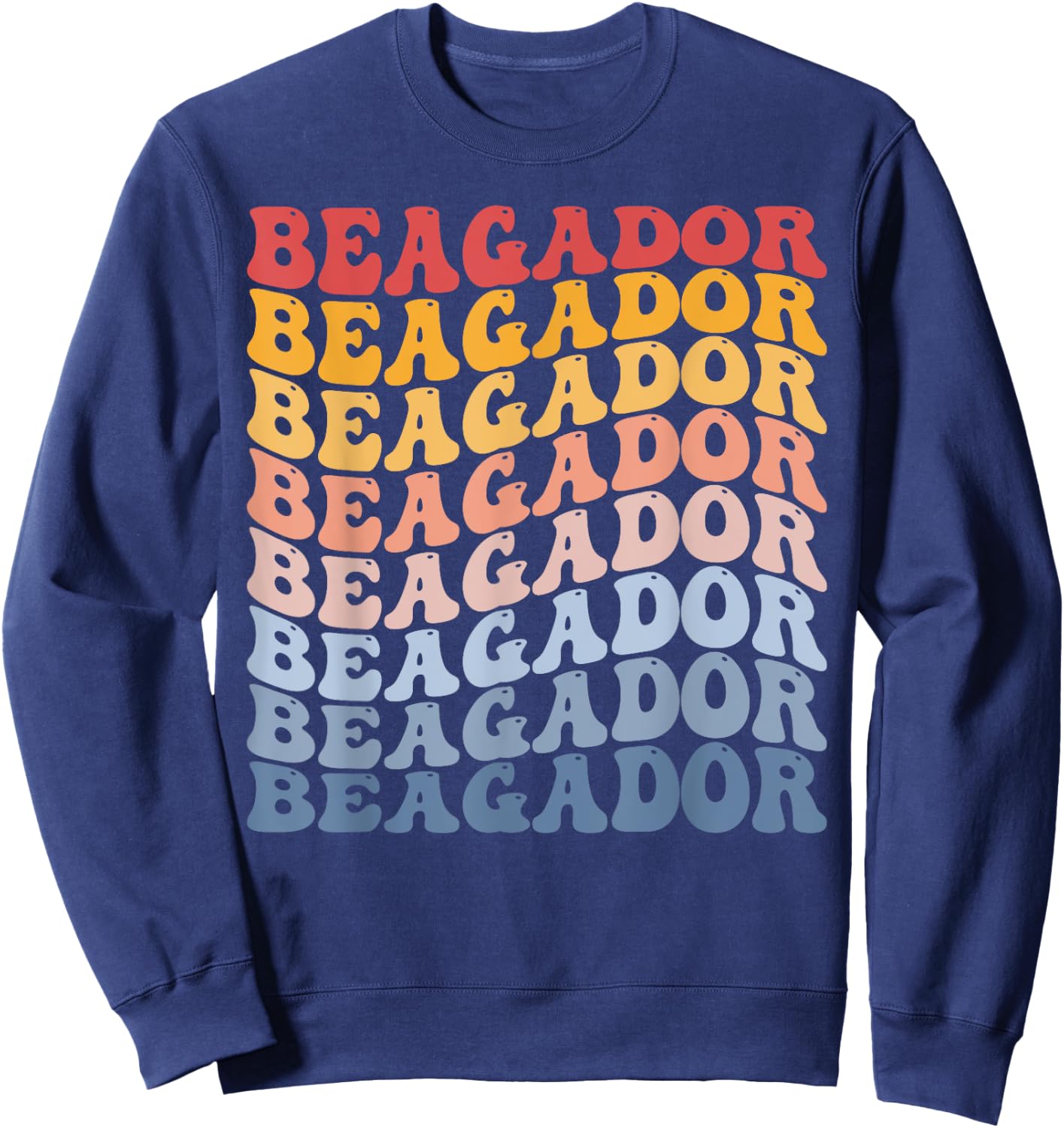 Beagador Groovy Retro Sweatshirt - Sweatshirt | Navy