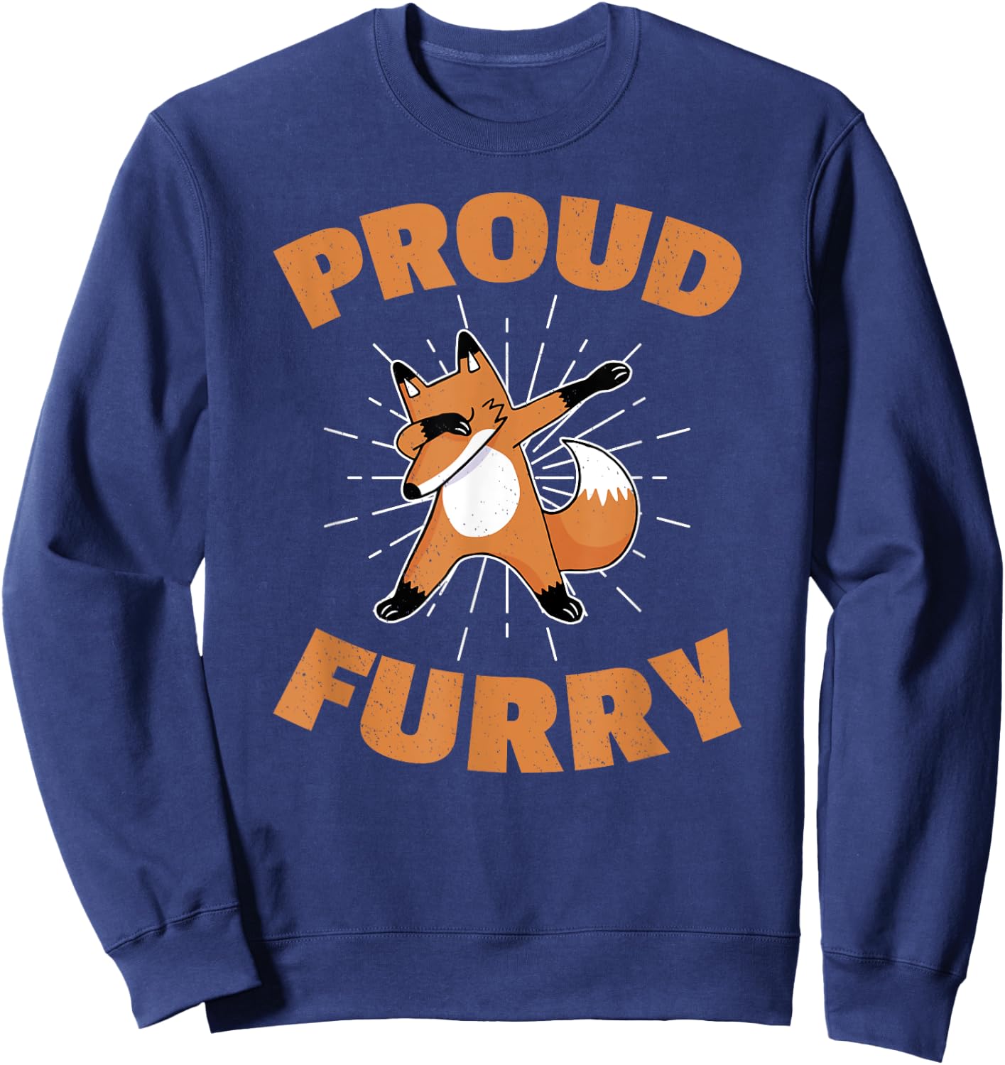 Proud Furry Fursona Fandom Furry Toe Beans Wolf Sweatshirt - Sweatshirt | Navy