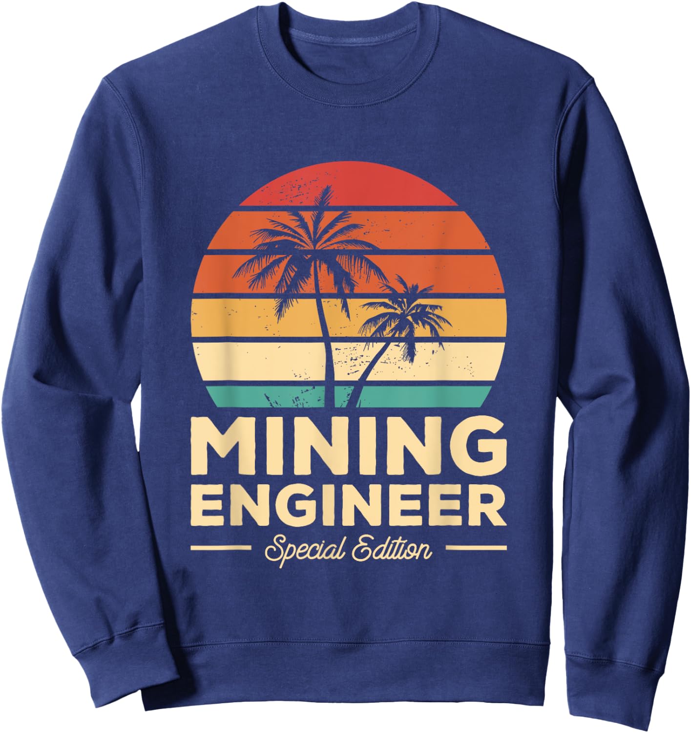 Vintage Mining Engineer Sweatshirt - Sweatshirt | Navy