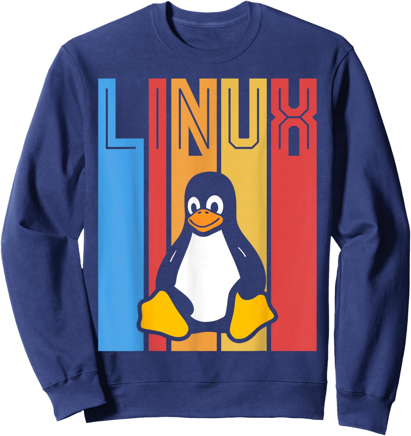 Linux Retro Vintage Geek Tools Nerd Programming Souvenir Sweatshirt - Sweatshirt | Navy